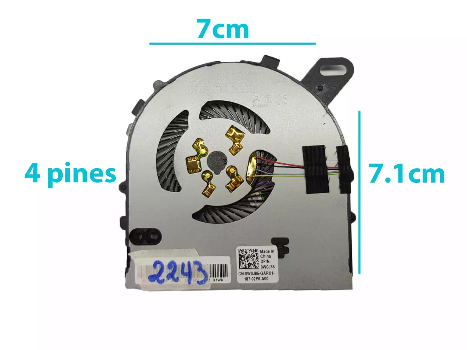 COOLER DELL 15 7560 15-7560 15-7000 VOSTRO 5468 5568 0W0J86 — imagen 1
