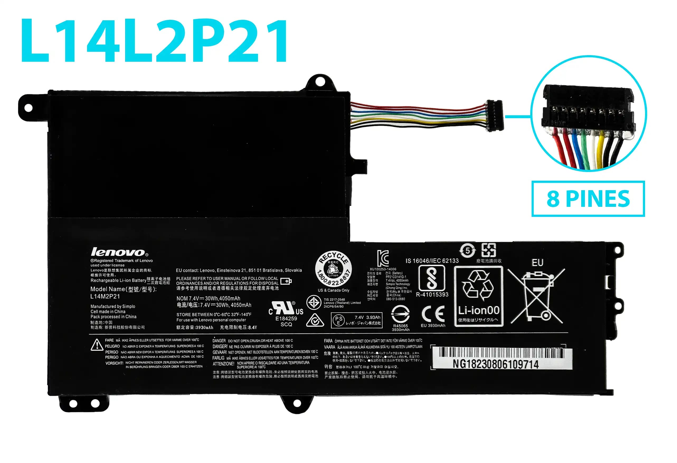 BATERIA LENOVO L16L2PB2 INTERNA ORIGINAL — imagen 1