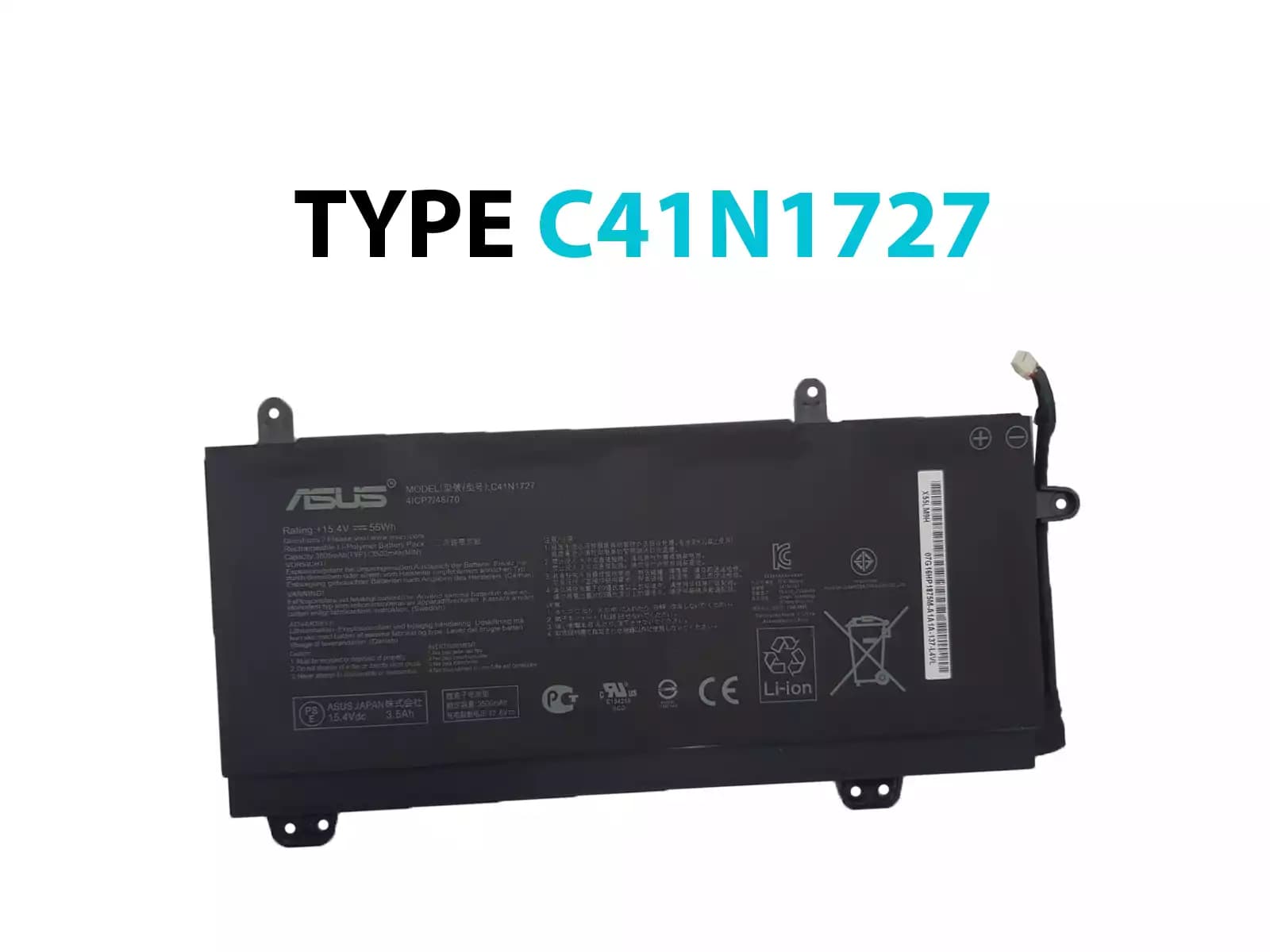 BATERIA ASUS C41N1727 INTERNA *ORIGINAL* — imagen 1