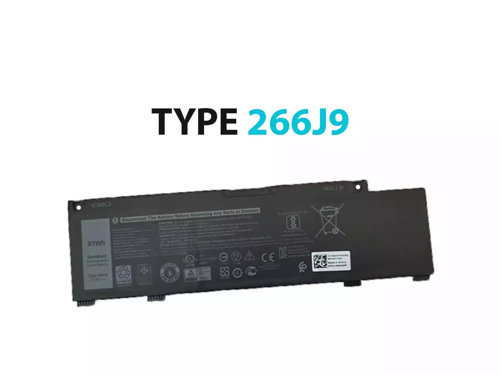 BATERIA DELL TYPE 266J9 51Wh INTERNA *ORIGINAL* — imagen 1