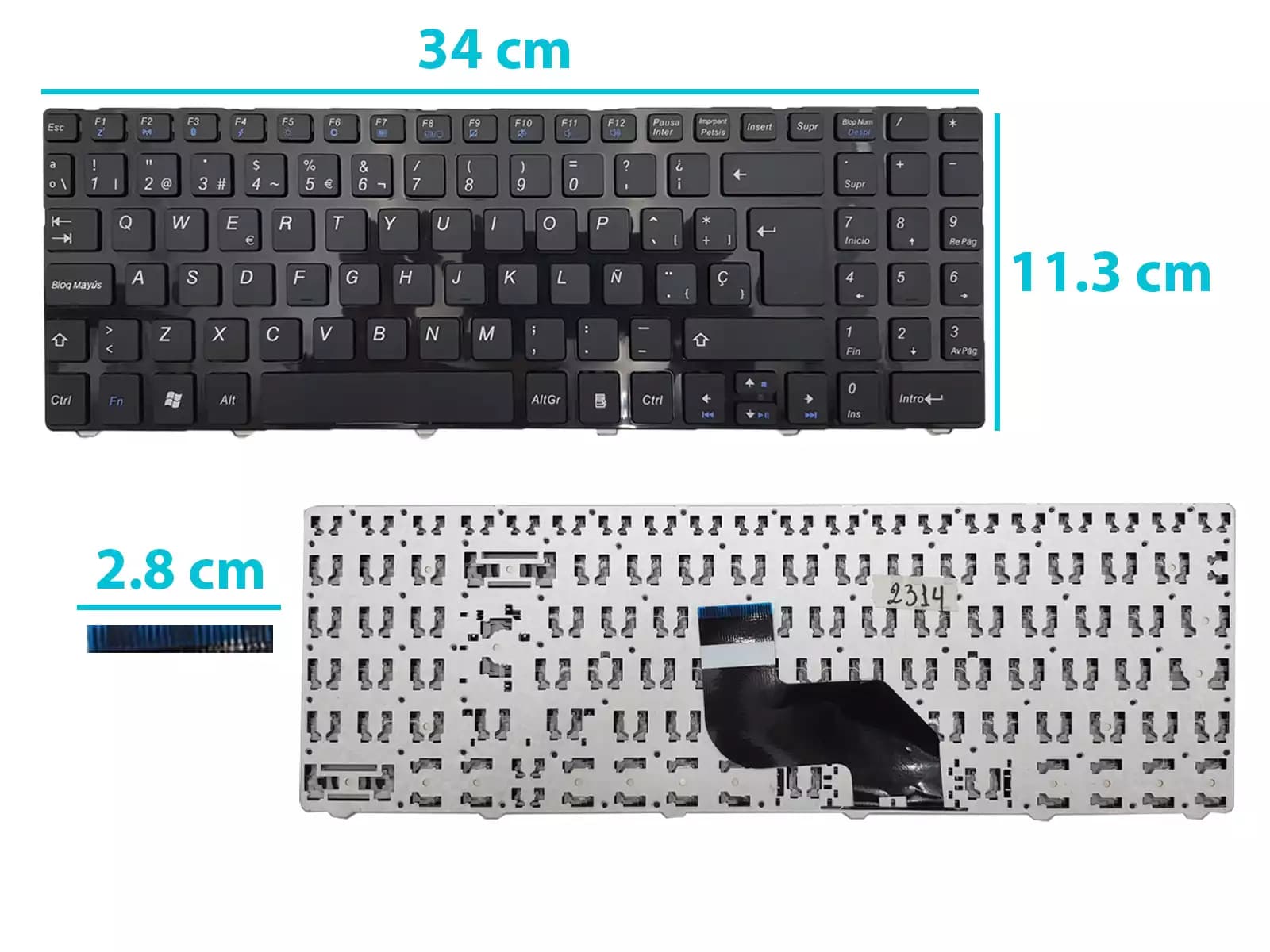 TECLADO MSI CR640 CX640 CX640-851X A6400 SP — imagen 1