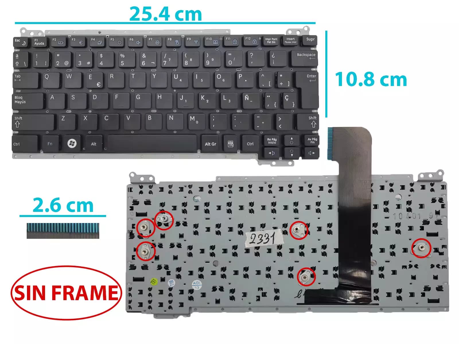 TECLADO SAMSUNG NP-NC110 SIN FRAME SP — imagen 1