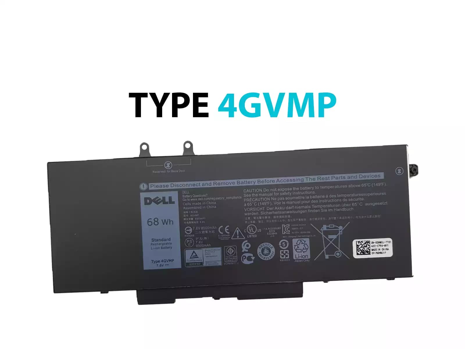 BATERIA DELL 5400 5500 TYPE 4GVMP 68Wh INTERNA *ORIGINAL* — imagen 1