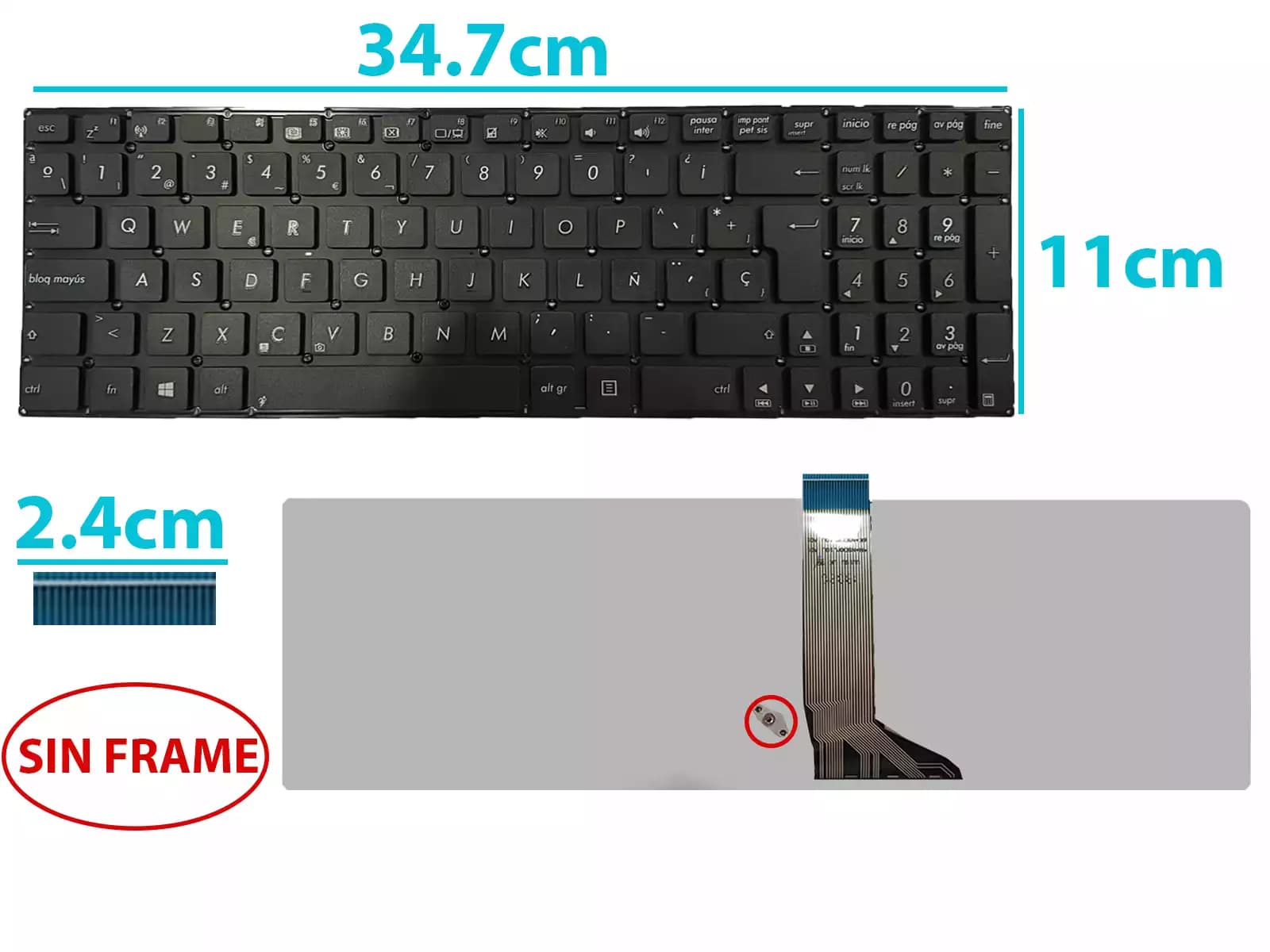 TECLADO ASUS X502 X502C X502CA S500 S500C S500CA SIN FRAME SP — imagen 1