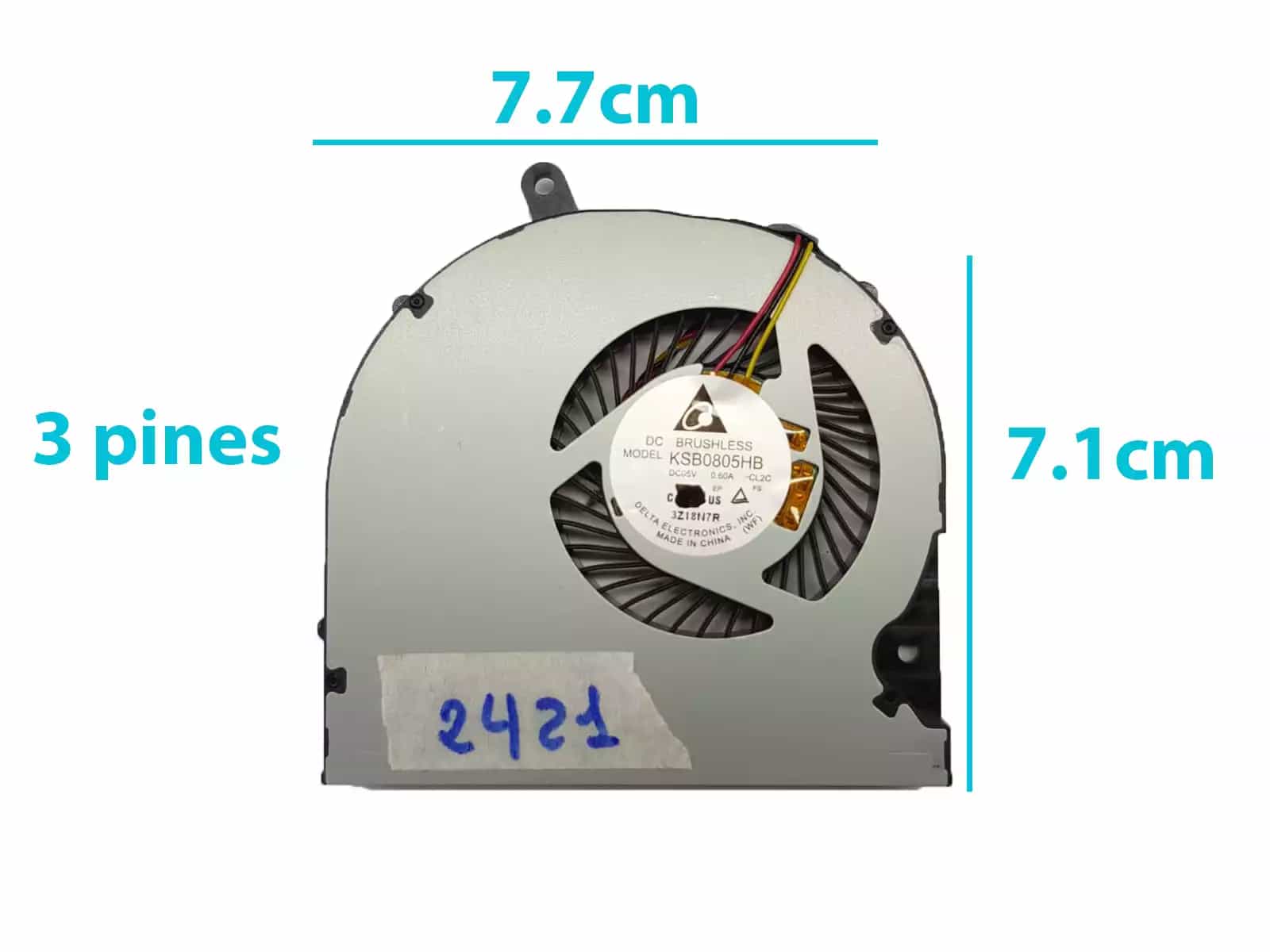 COOLER TOSHIBA P50-A P55-A P55T-A P50 P55 S50 S50T-A S55T-A S50D-A P50T-A S55 S55-A5295 H000047210 KSB0805HB-CL1X (3 LINES)