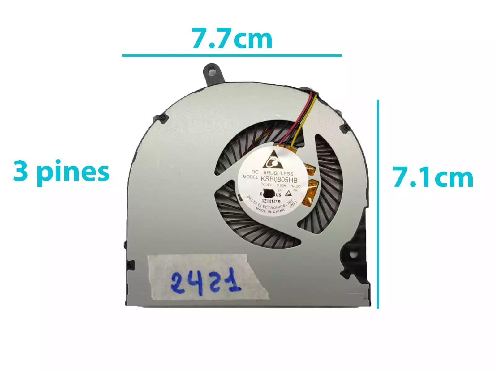 COOLER TOSHIBA P50-A P55-A P55T-A P50 P55 S50 S50T-A S55T-A S50D-A P50T-A S55 S55-A5295 H000047210 KSB0805HB-CL1X (3 LINES) — imagen 1