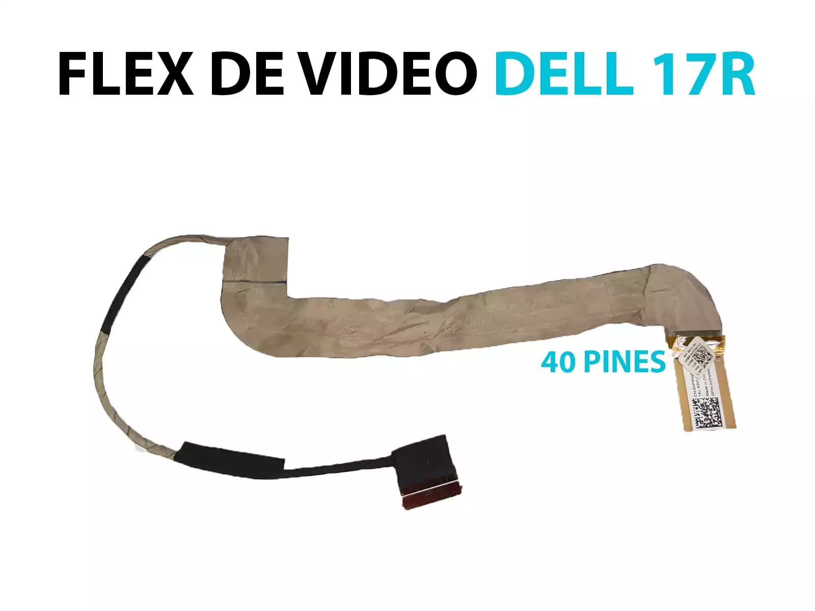 FLEX DE VIDEO DELL 17R N7110 VOSTRO 3750 DD0R03LC000 DD0R03LC010 40 PINES — imagen 2