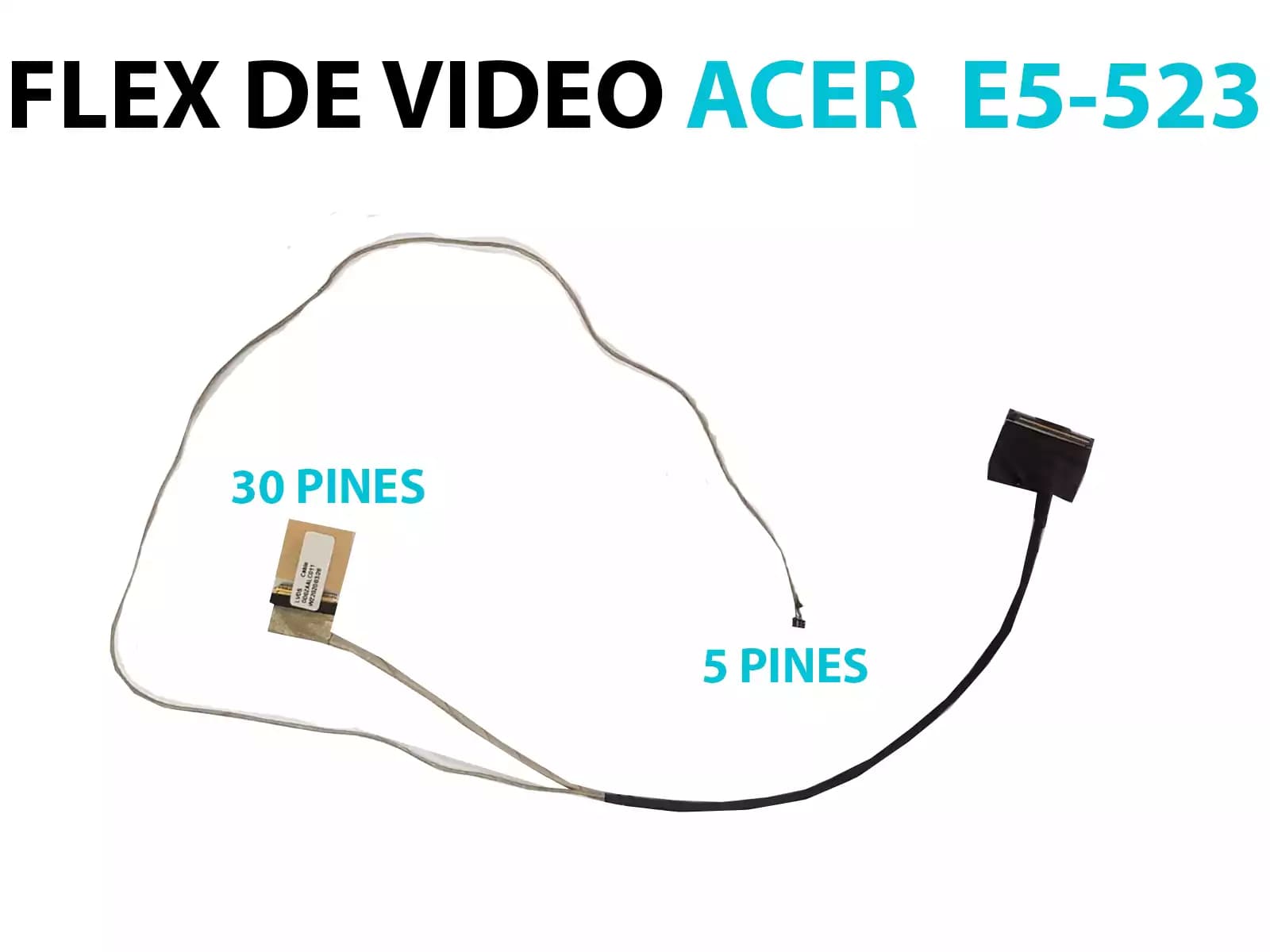 FLEX DE VIDEO ACER E5-523 E5-523G E5-553 F5-573 E5-575 50.GDEN7.001 DD0ZAALC011 30 PINES — imagen 1