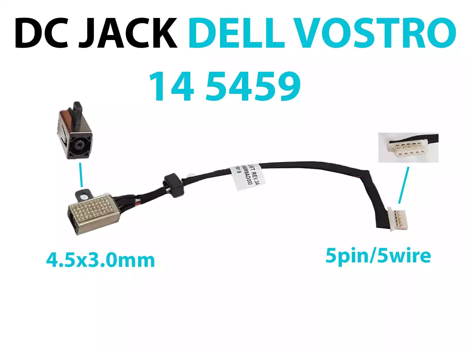 DC JACK DELL VOSTRO 14 5459 V5459 0K2J4F CON CABLE — imagen 1
