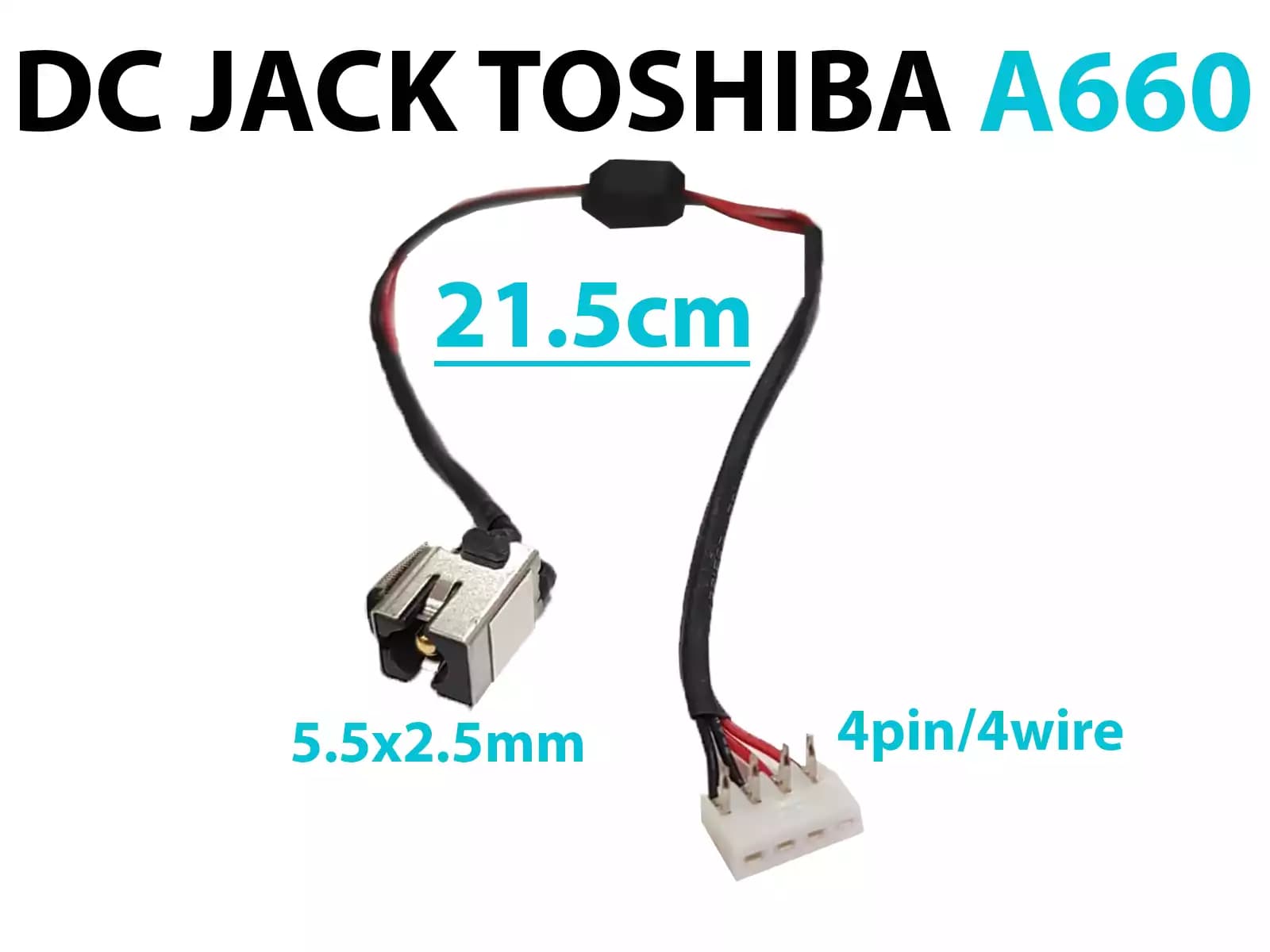 DC JACK TOSHIBA A660 A665 CON CABLE — imagen 1