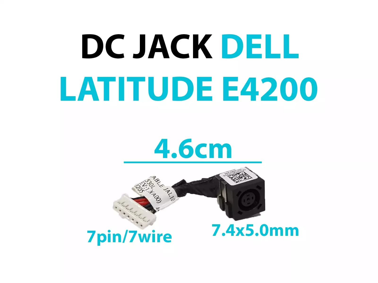 DC JACK DELL LETITUDE E4200 CON CABLE — imagen 1