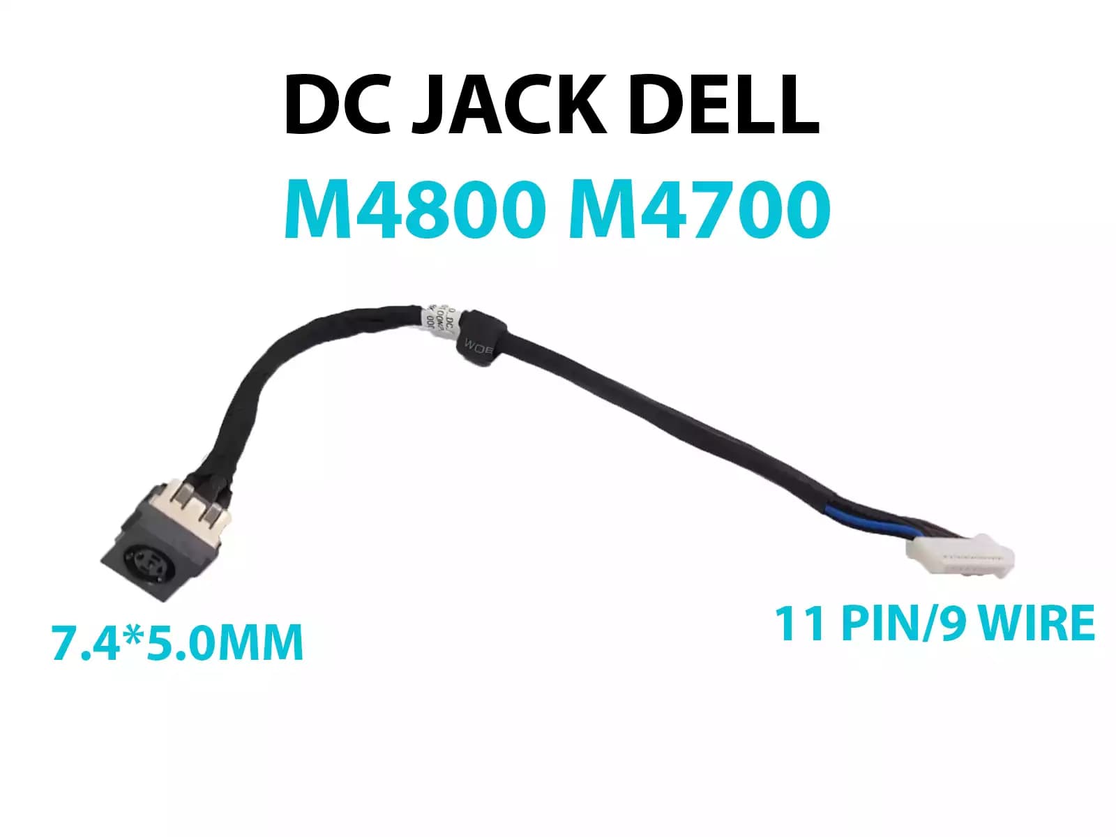DC JACK DELL M4800 M4700 CON CABLE — imagen 1
