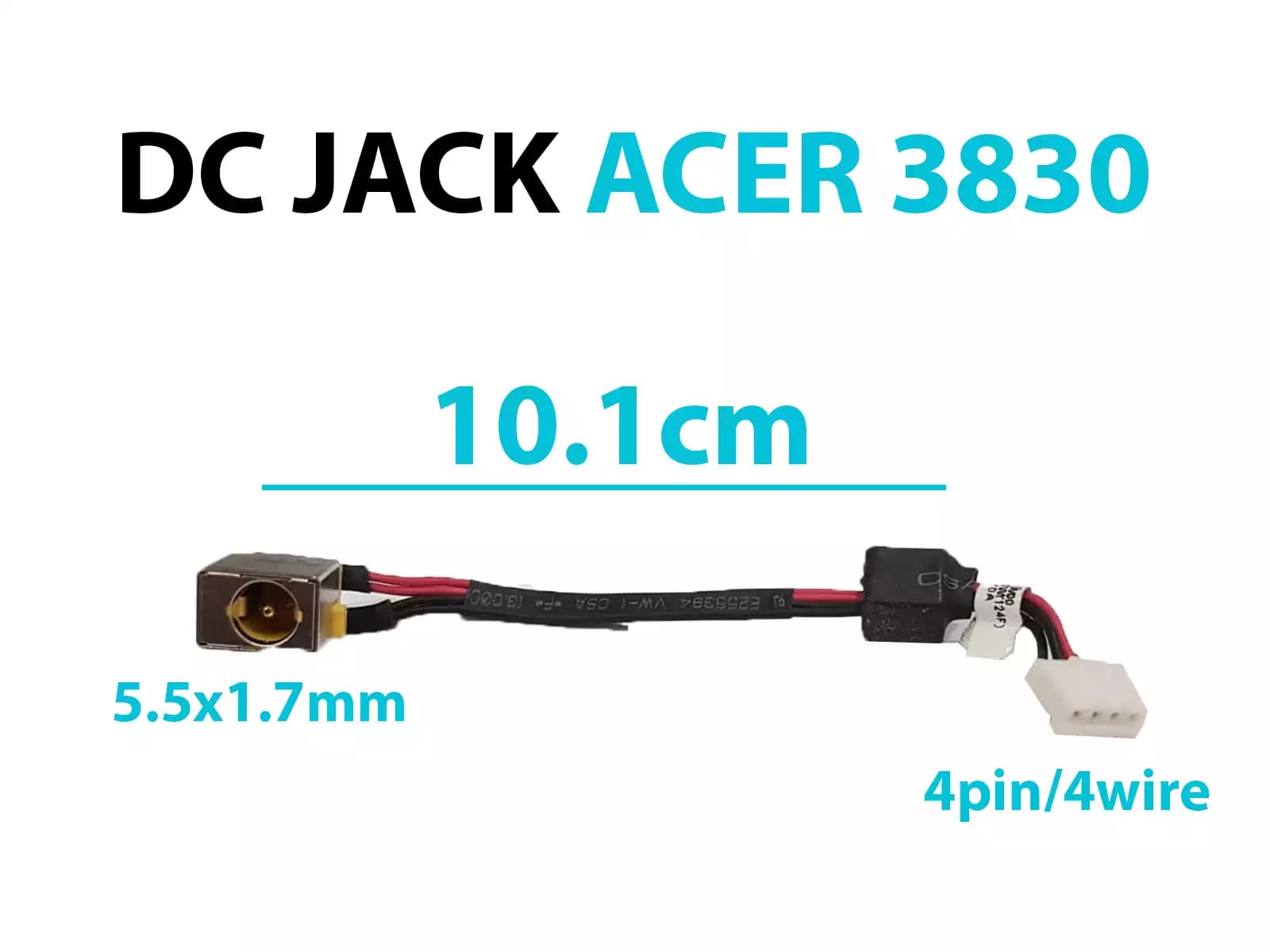 DC JACK ACER 3830 DC30100DW00 65W CON CABLE — imagen 1