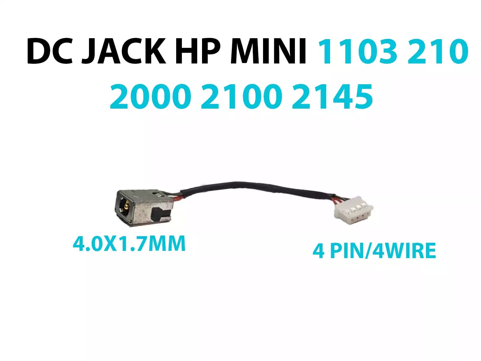 DC JACK HP MINI 1103 210 2000 2100 2145 CON CABLE — imagen 1