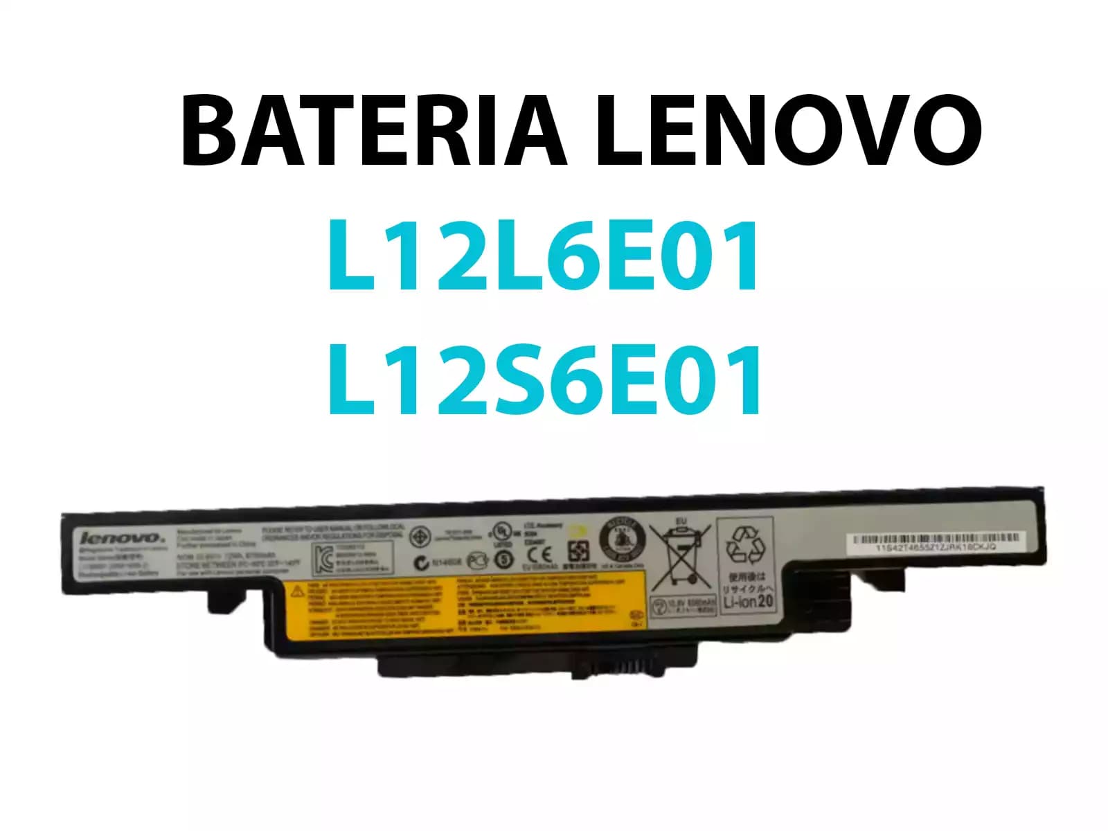 BATERIA LENOVO L12L6E01 L12S6E01 Y400 Y400N Y400P Y410 Y490 Y500 Y510 Y590 L11S6R01 Y510N Y510P Y590N *ORIGINAL* — imagen 1
