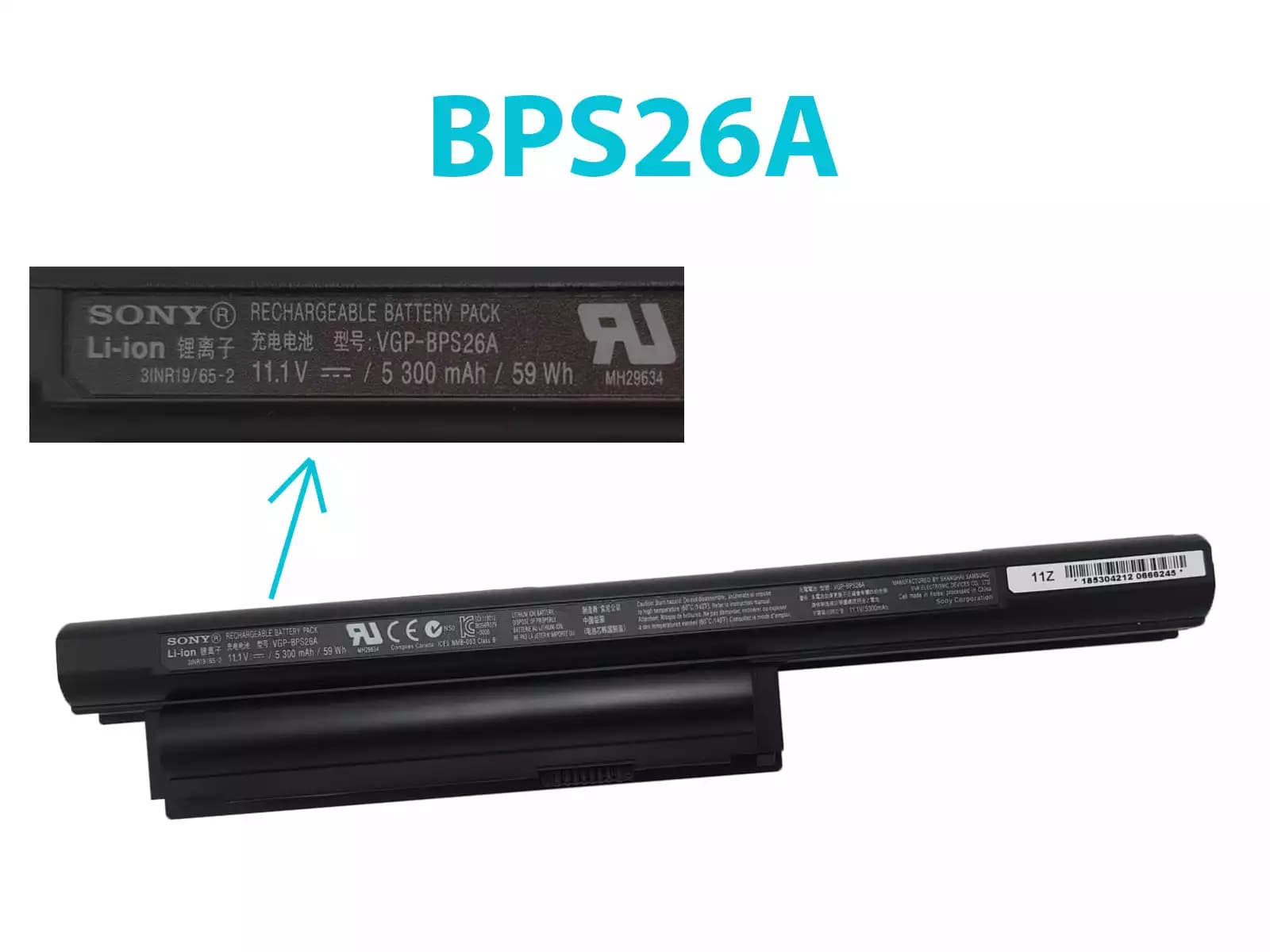 BATERIA SONY VGP-BPS26 5300 mAh 59 Wh *ORIGINAL* — imagen 1