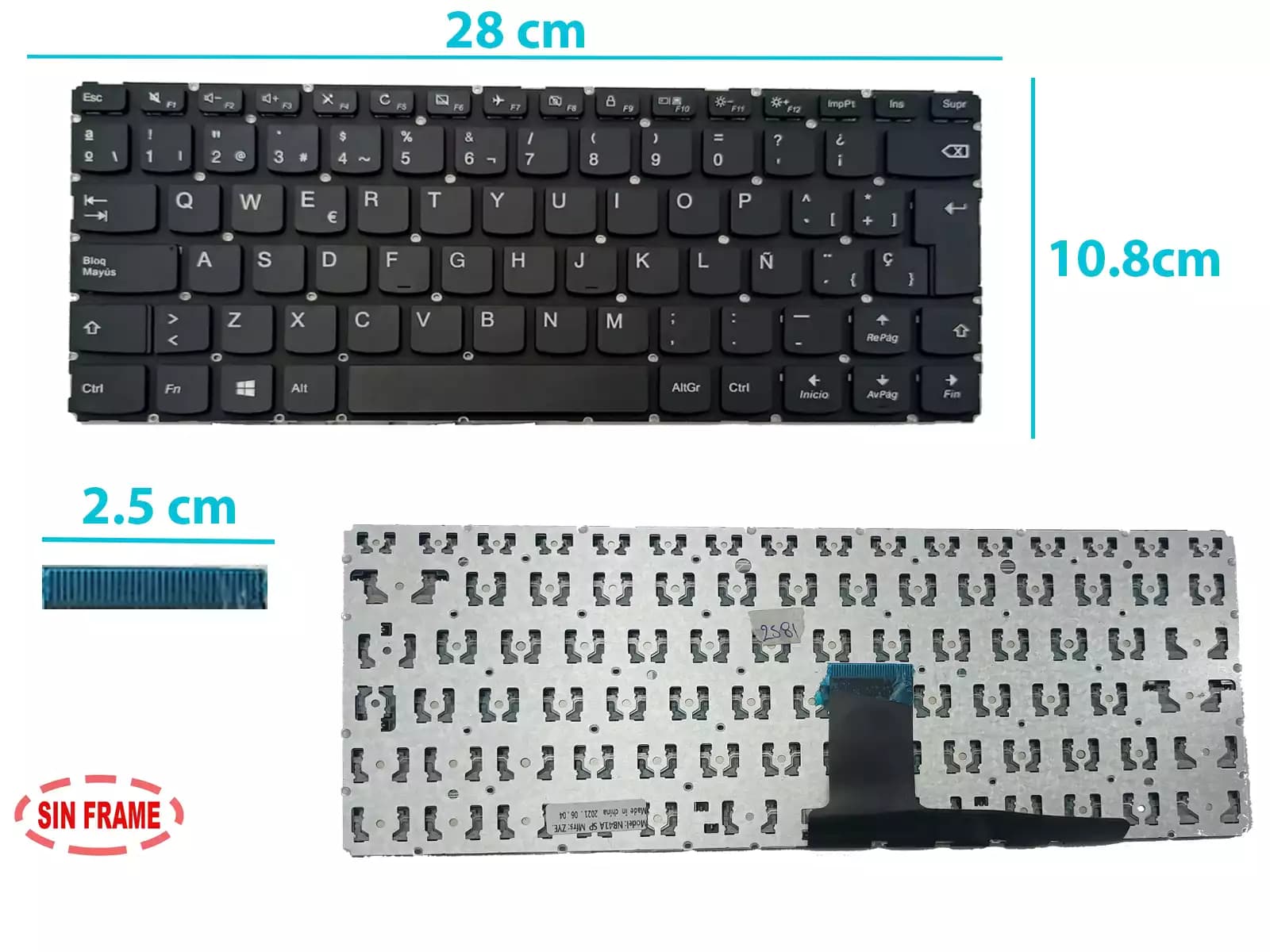 TECLADO LENOVO V310-14IKB V310-14ISK SIN FRAME SP — imagen 1