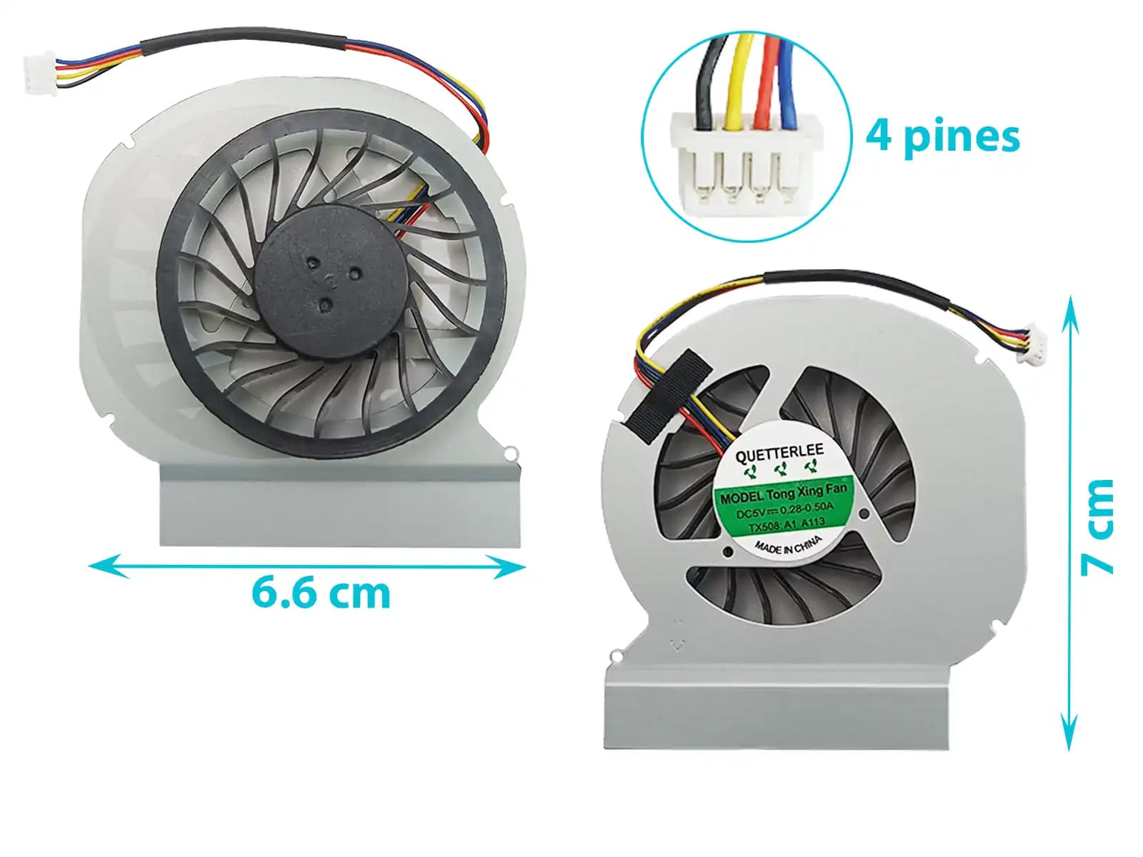 COOLER DELL E6420 TYP01 0TYP01 G70X05MS1AZ 52T131 0FVJ0D MF60120V1-C220-G99 (4 LINES) — imagen 1