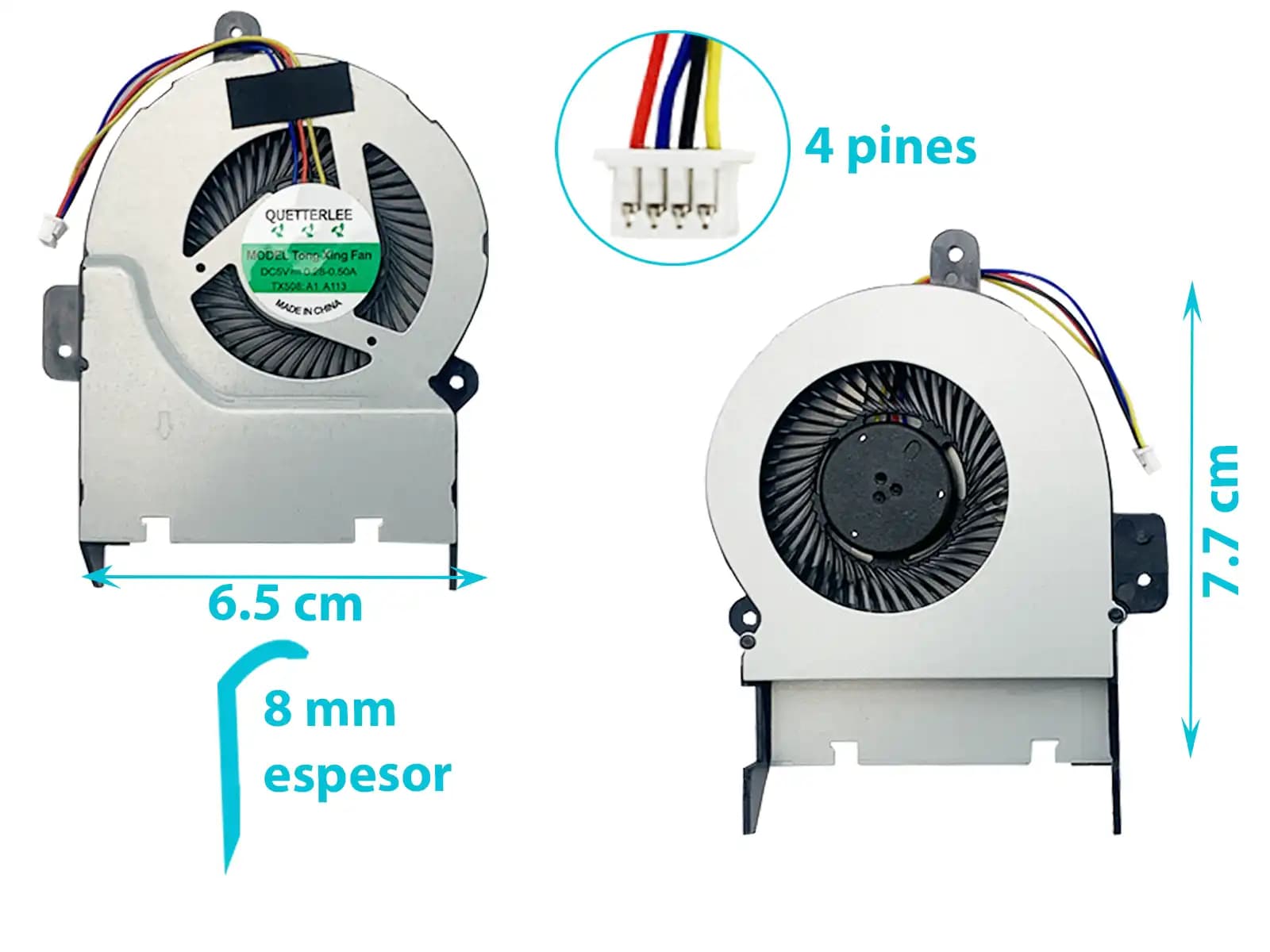 COOLER ASUS X55 X55A X55C x55v X55SA X55SR GROSOR 4mm (4 LINES) — imagen 1