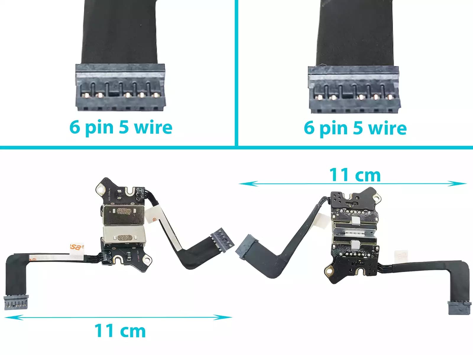 DC JACK MAC APPLE PRO 13 RETINA A1502 2013 820 3584 A CON CABLE — imagen 1