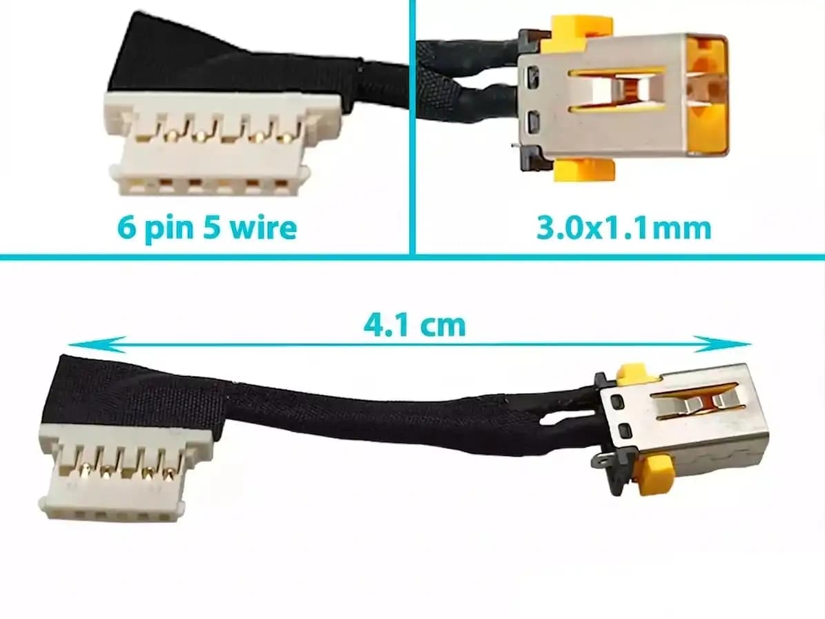 DC JACK DELL ACER SPIN 3 SP314-51-3229 SP314-51-32Z9 N17W5 CON CABLE — imagen 1
