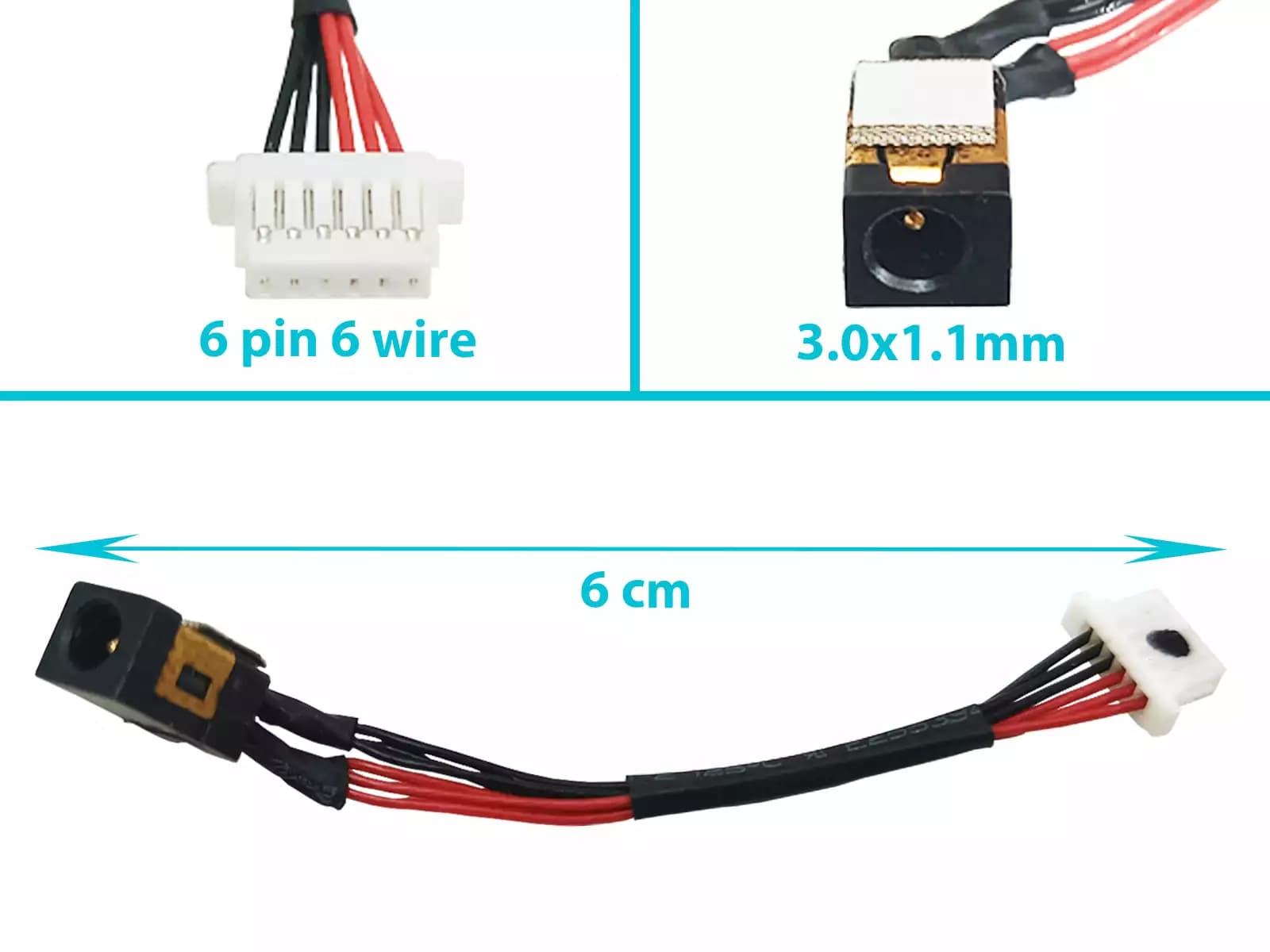 DC JACK SAMSUNG NP530U3C NP900X3A CON CABLE — imagen 1