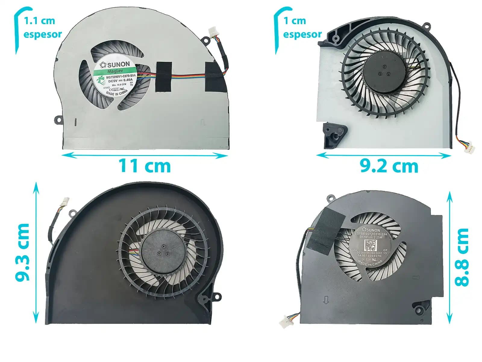 COOLER DELL ALIENWARE 17 R4 R5 P31E MG75090V1-C060-S9A, MG75090V1-C070-S9A IZQUIERDO DERECHO — imagen 1
