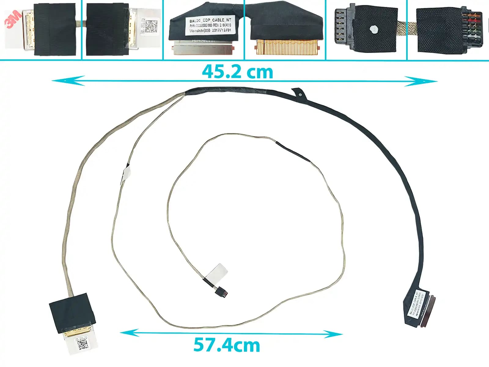 FLEX DE VIDEO DELL 15 5565 5567 P66F CKGJ6 DC02002I800 30 PINES — imagen 1