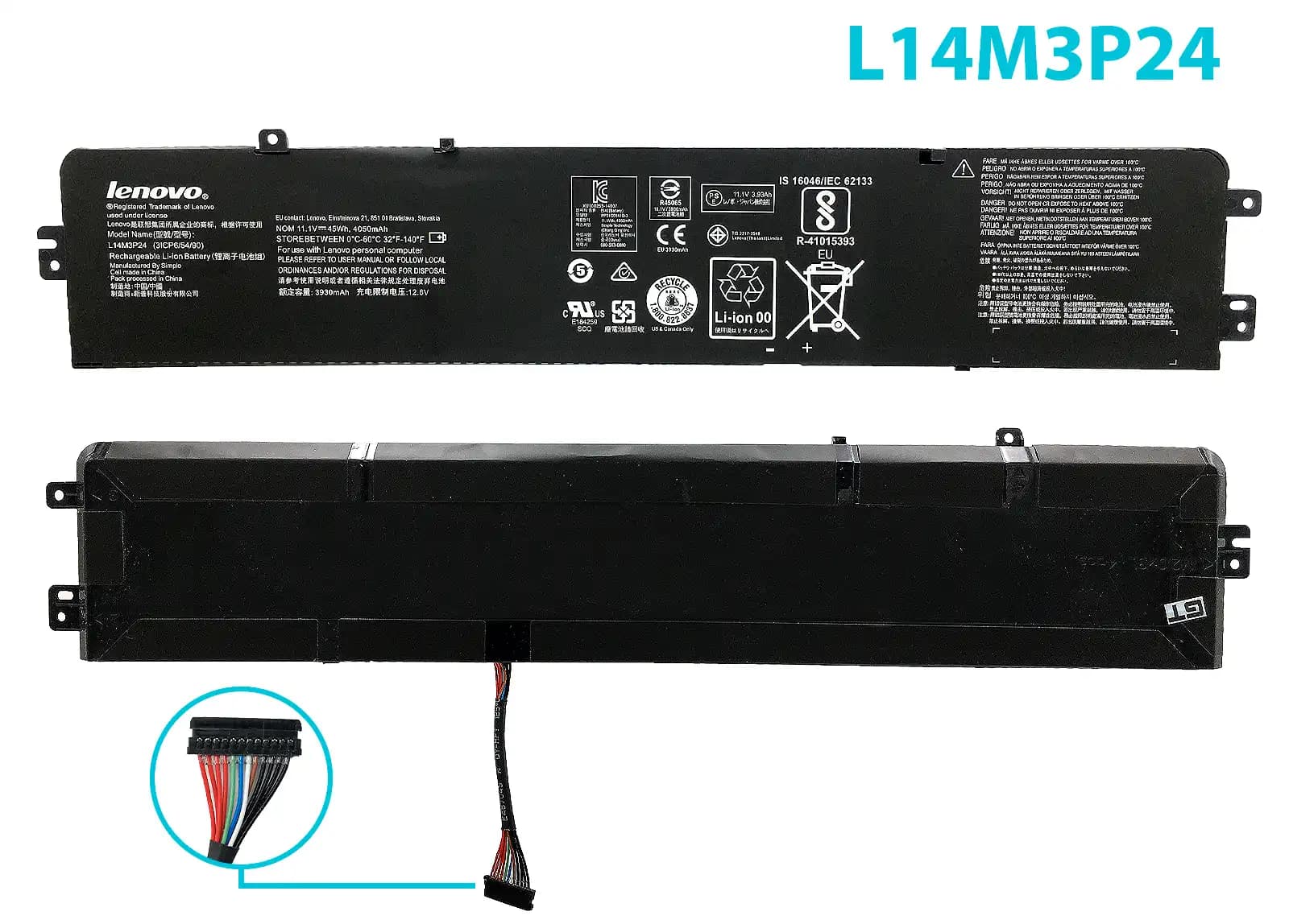 BATERIA LENOVO LEGION Y520-15IKBA Y520-15IKBM IDEAPAD Y700-14ISK 700-15ISK L14S3P24 L16M3P24 L16S3P24 L14M3P24 INTERNA *ORIGINAL* — imagen 1