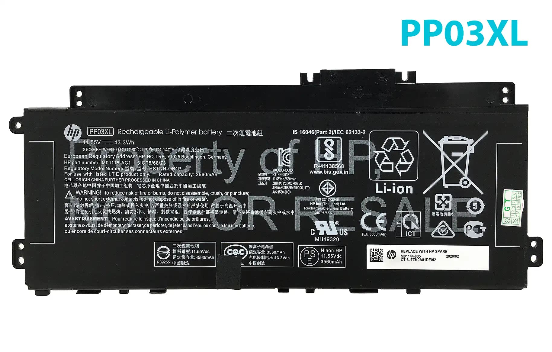 BATERIA HP PAVILION 13-BB 14-DV PP03XL INTERNA *ORIGINAL* — imagen 2