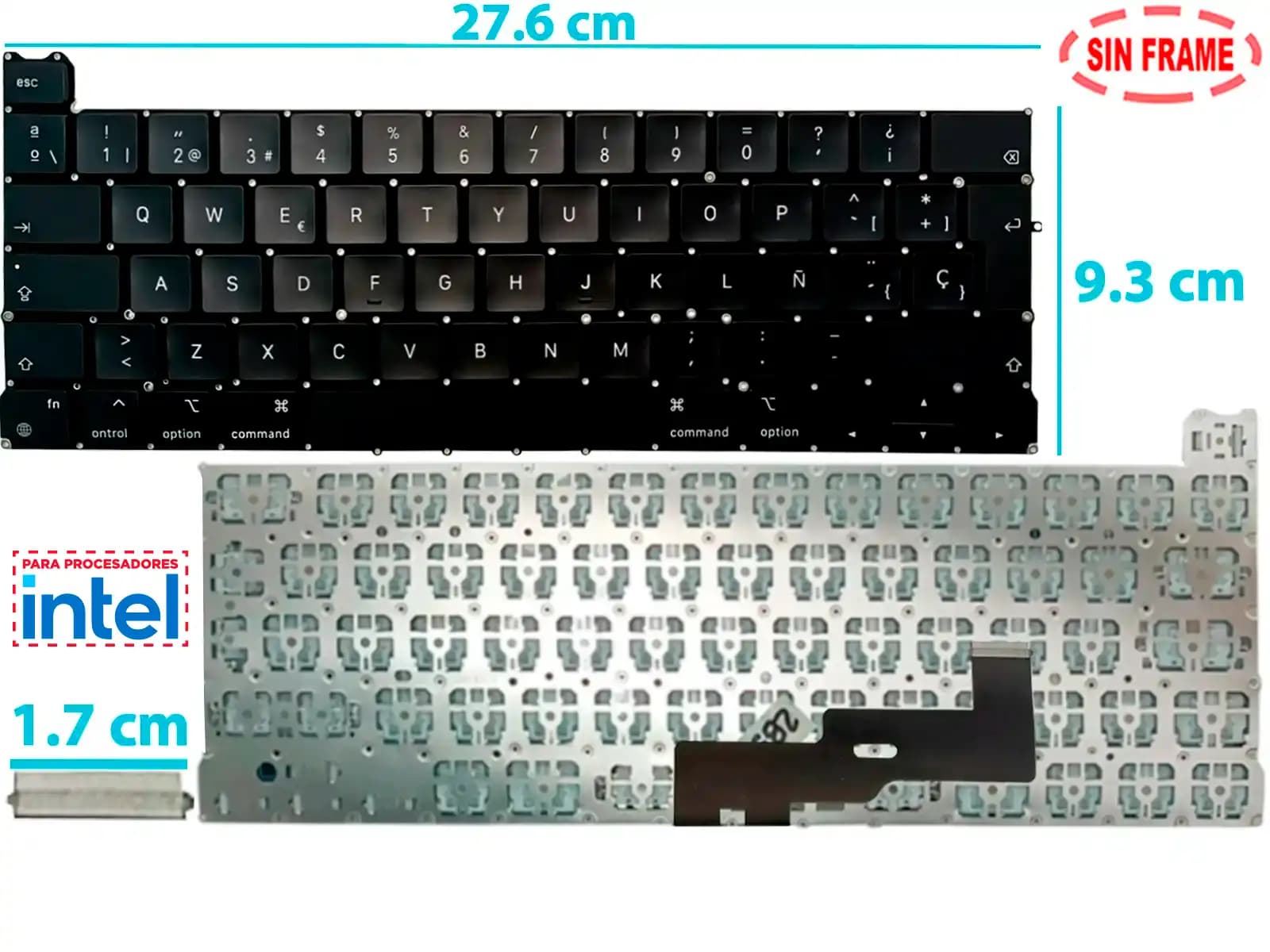 TECLADO APPLE MACBOOK PRO 13 A2289 2020 SIN FRAME SP — imagen 1