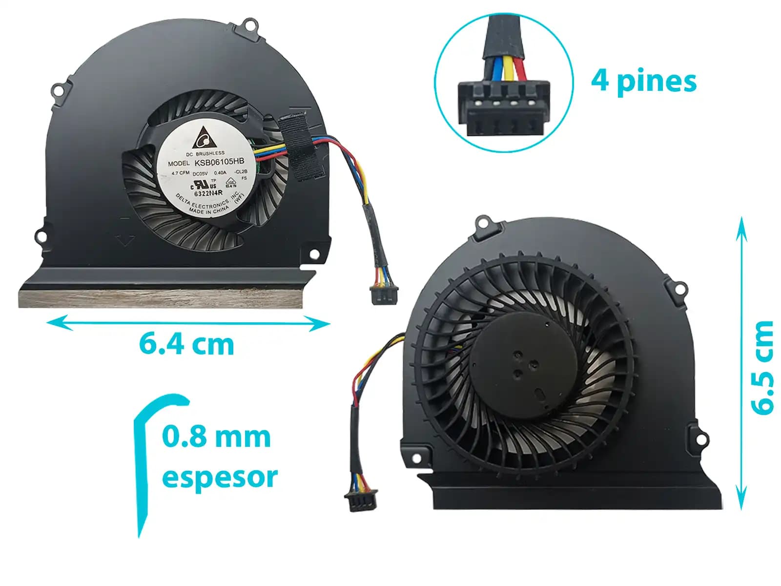 COOLER DELL E6440 D0089 (4 LINES) — imagen 1