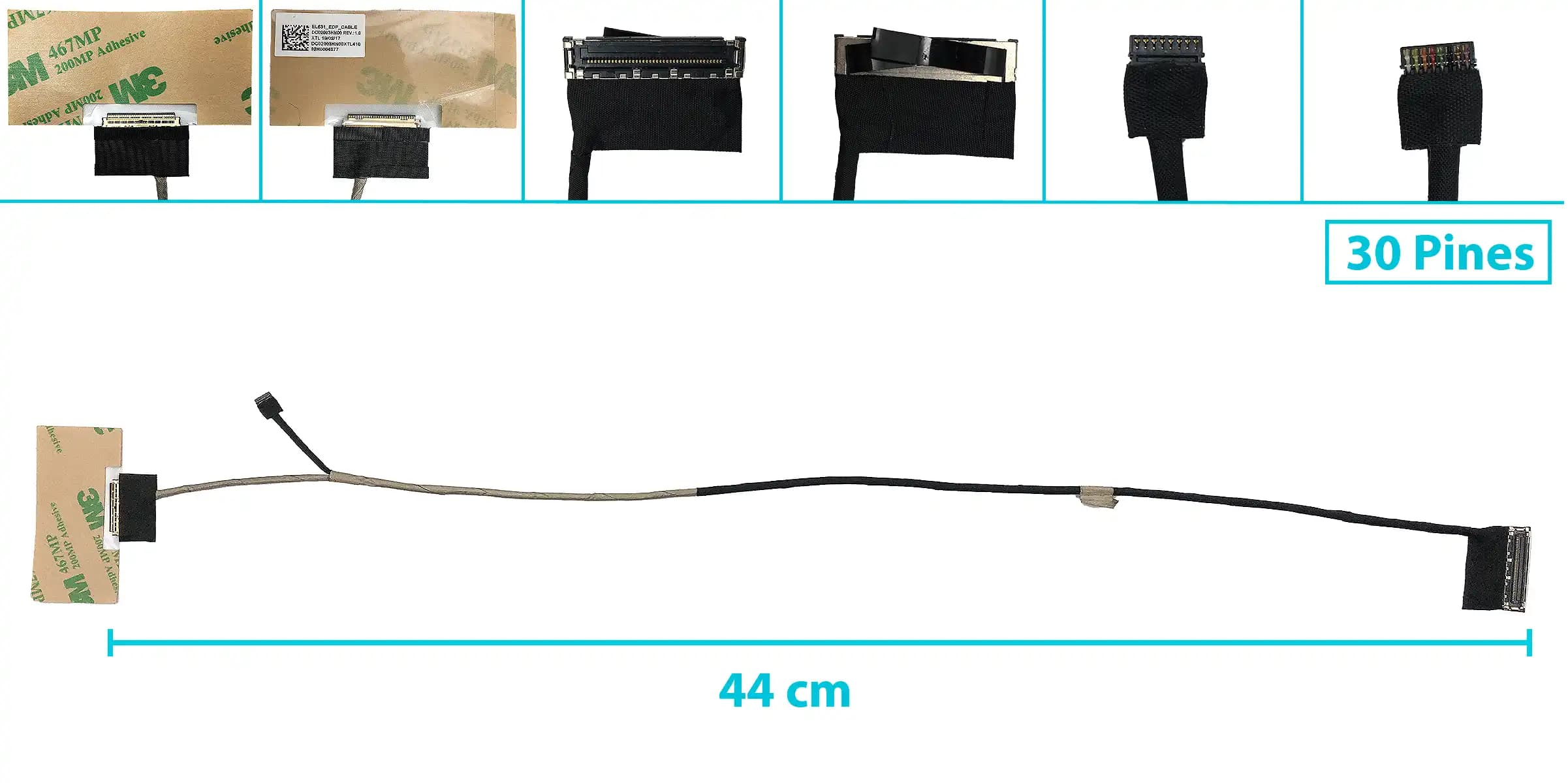 FLEX DE VIDEO LENOVO S340-15 S340-15IWL EL531 DC02003HN00 30 PINES — imagen 1