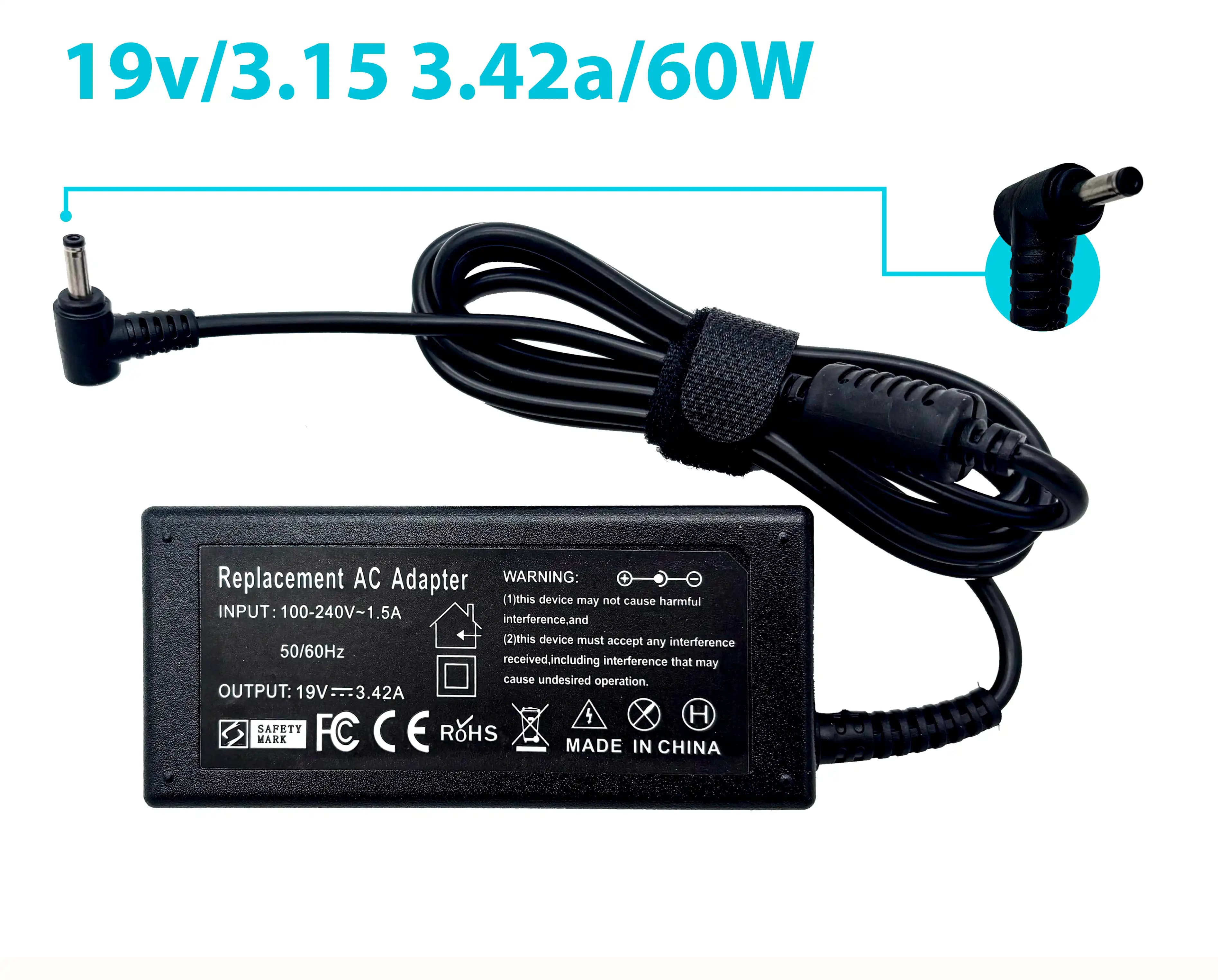 CARGADOR GATEWAY DYNABOOK 19v/3.15 3.42a/60W/3.5x1.35mm *HC* — imagen 1