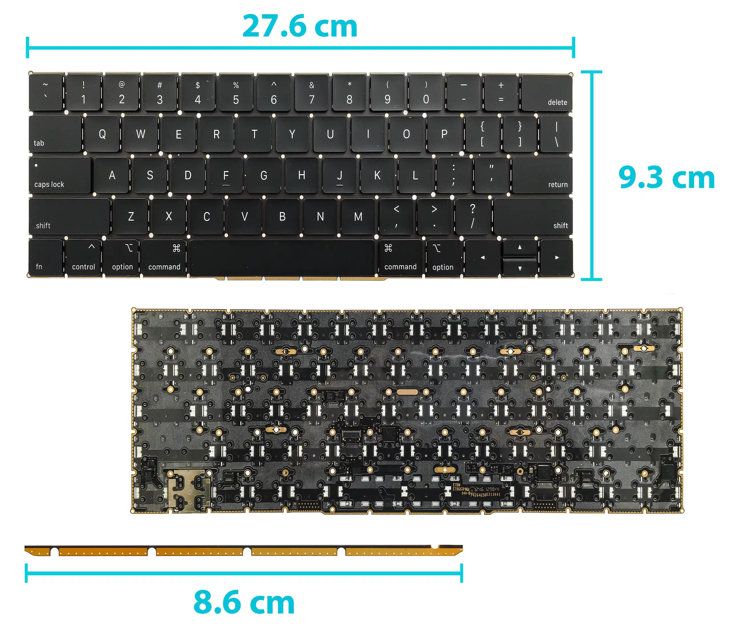 TECLADO APPLE MACBOOK PRO RETINA 13 A1989 15 1990 EMC 3214 EMC 3215 SIN FRAME US — imagen 2