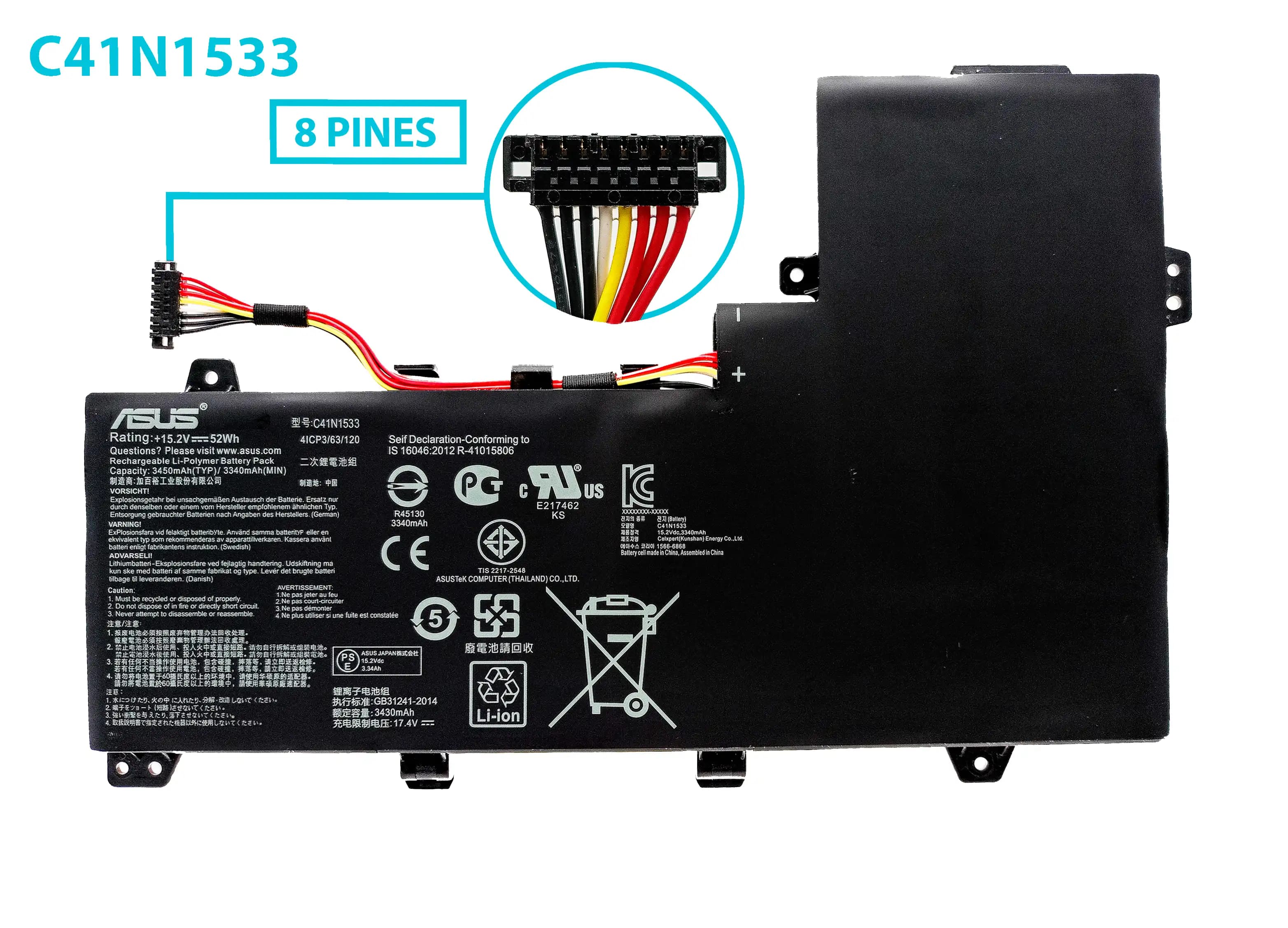 BATERIA ASUS C41N1533 UX560UQ UX560UX INTERNA *ORIGINAL* — imagen 1