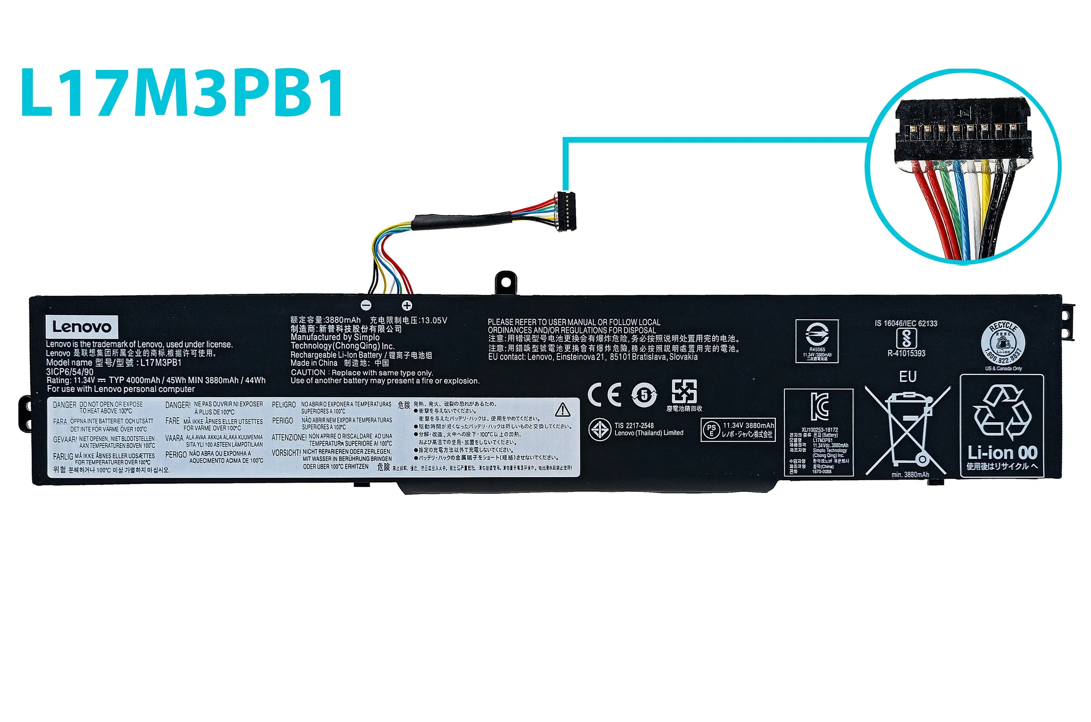 BATERIA LENOVO IDEAPAD 330G 330-17ICH SERIE 330-15ICH L17C3PB0 L17M3PB1 INTERNA *ORIGINAL* — imagen 1