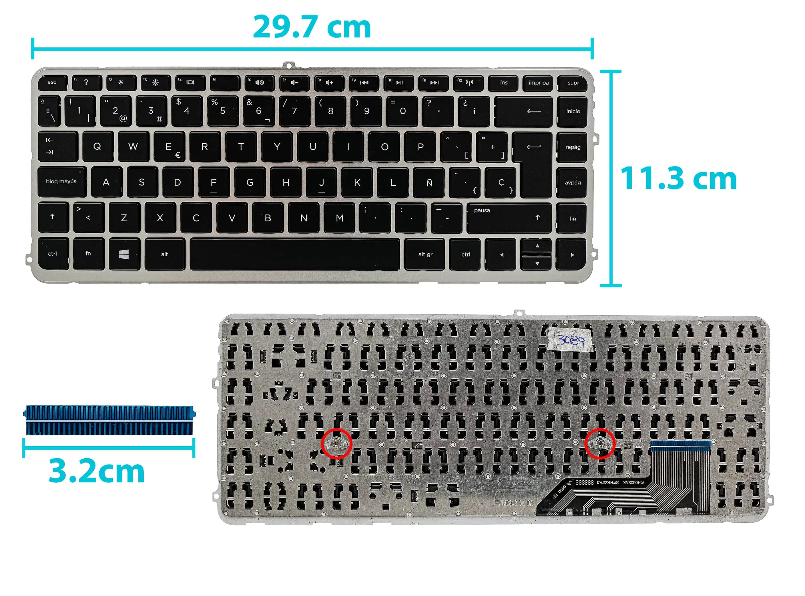 TECLADO HP ENVY 14-K 14-K000 14T-K100 14T-K000 SERIES SP — imagen 1
