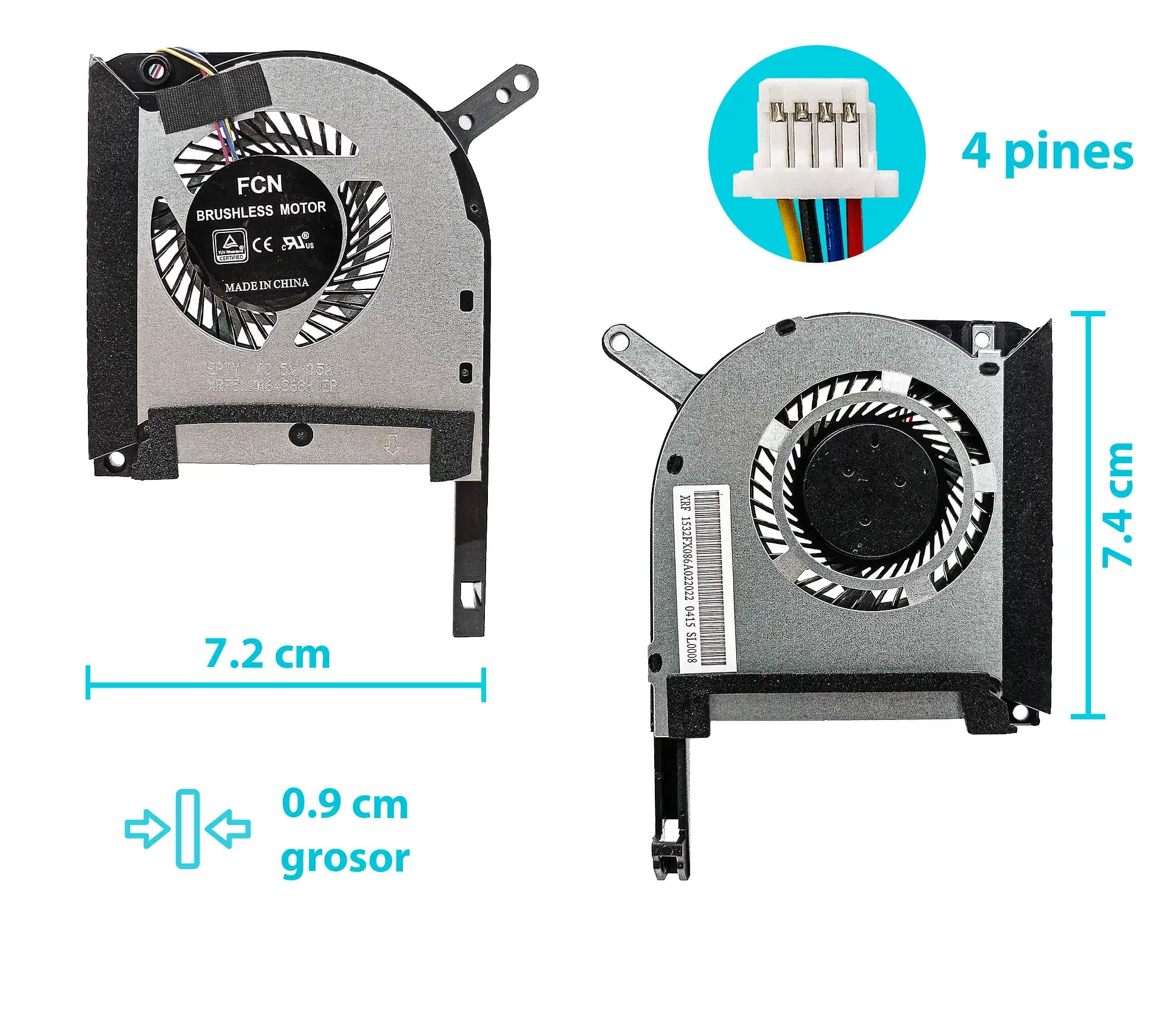 COOLER ASUS TUF A15FA506 FX506 FX506LU FA506IU FX505 (4 LINES) — imagen 1