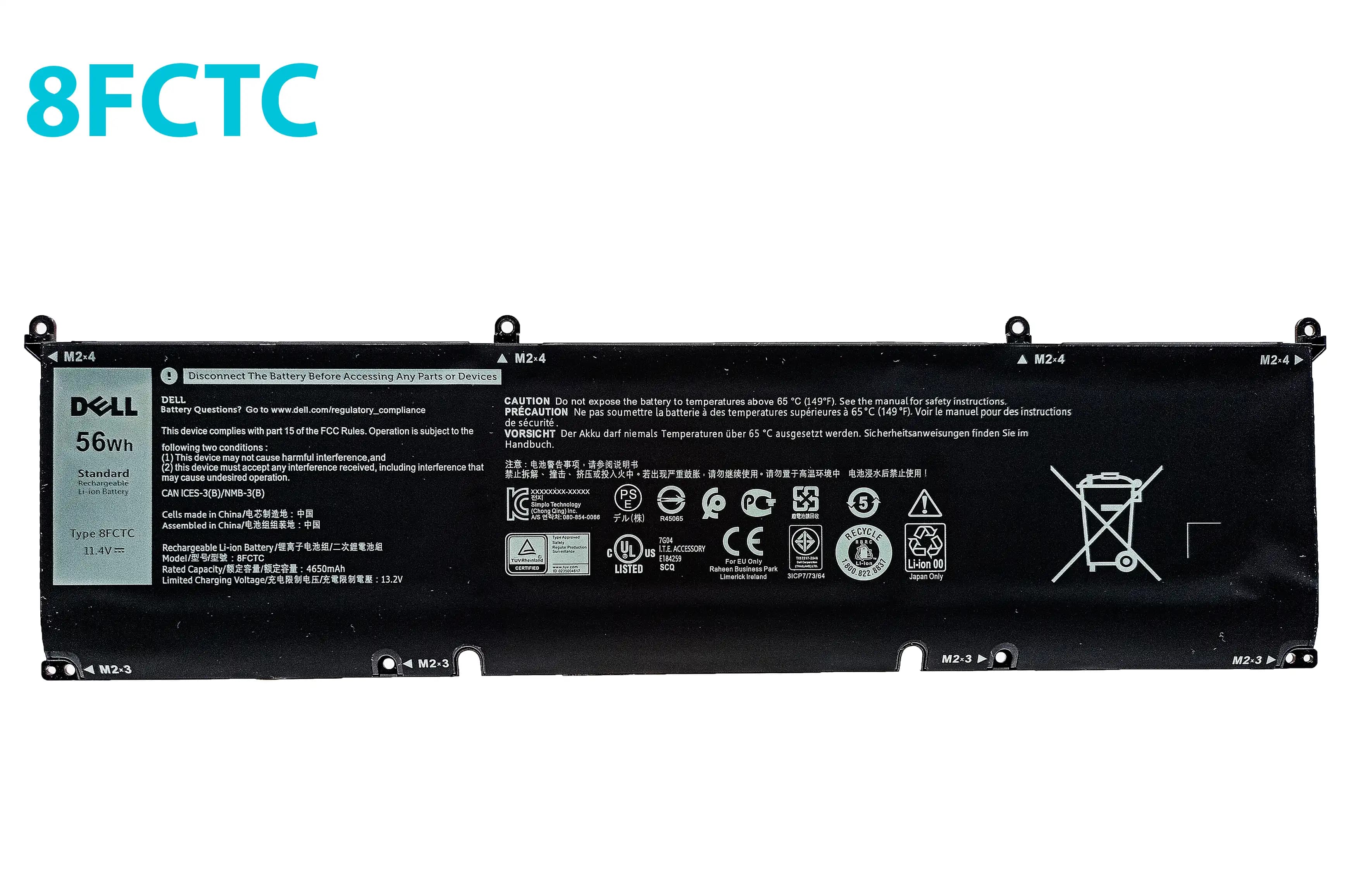 BATERIA DELL TYPE 8FCTC 56Wh INTERNA *ORIGINAL* — imagen 1