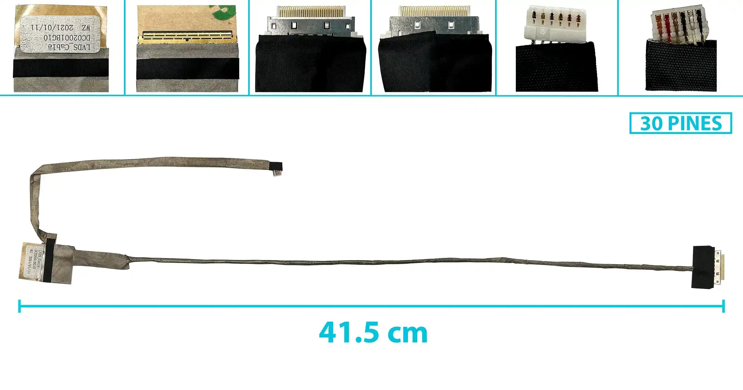 FLEX DE VIDEO TOSHIBA C660 C660D C665 C665D DC021001BG10 DC02001BG10 40 PINES — imagen 1