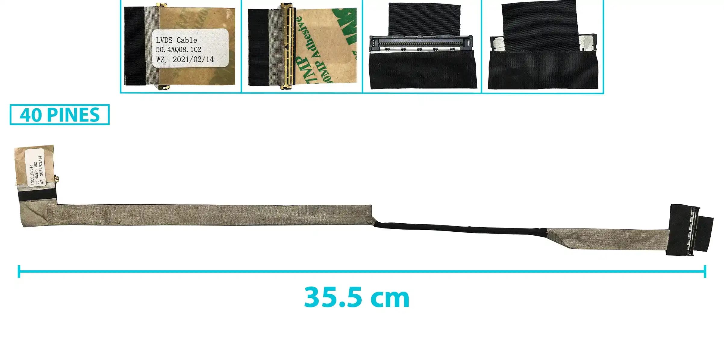 FLEX DE VIDEO DELL 1545 PP41L 50.4AQ08.001 50.4AQ08.101 40 PINES — imagen 1