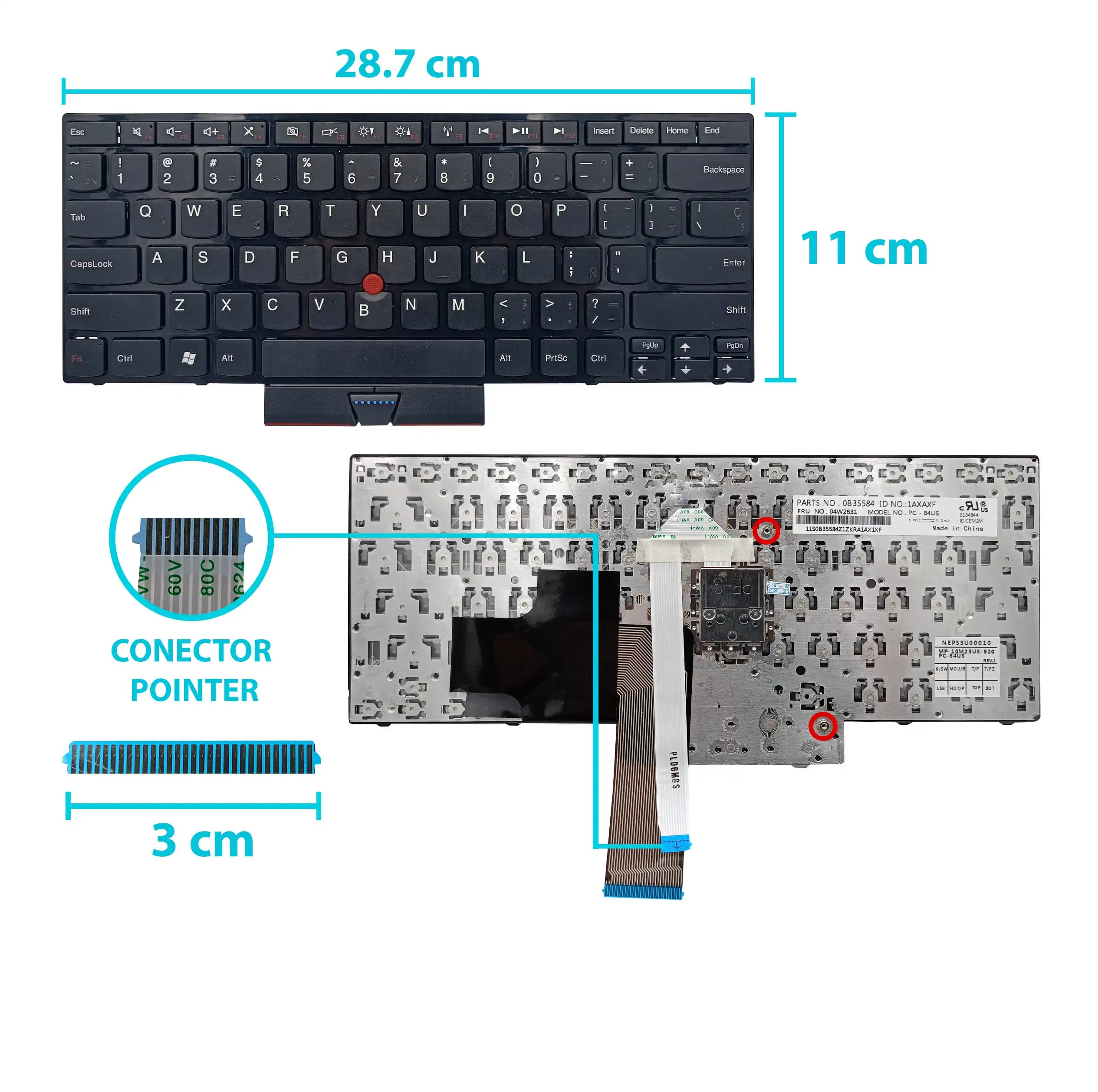 TECLADO LENOVO E420 US — imagen 1