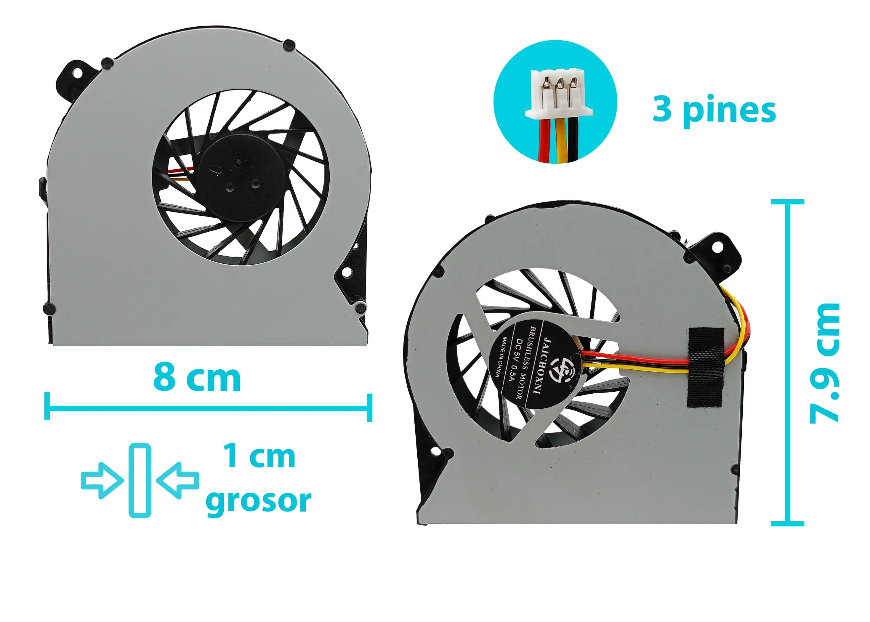 COOLER ASUS K55D K55DR-SH61 K55N-DS81 ADDA AB0805HX-GK3 (3 LINES) — imagen 1