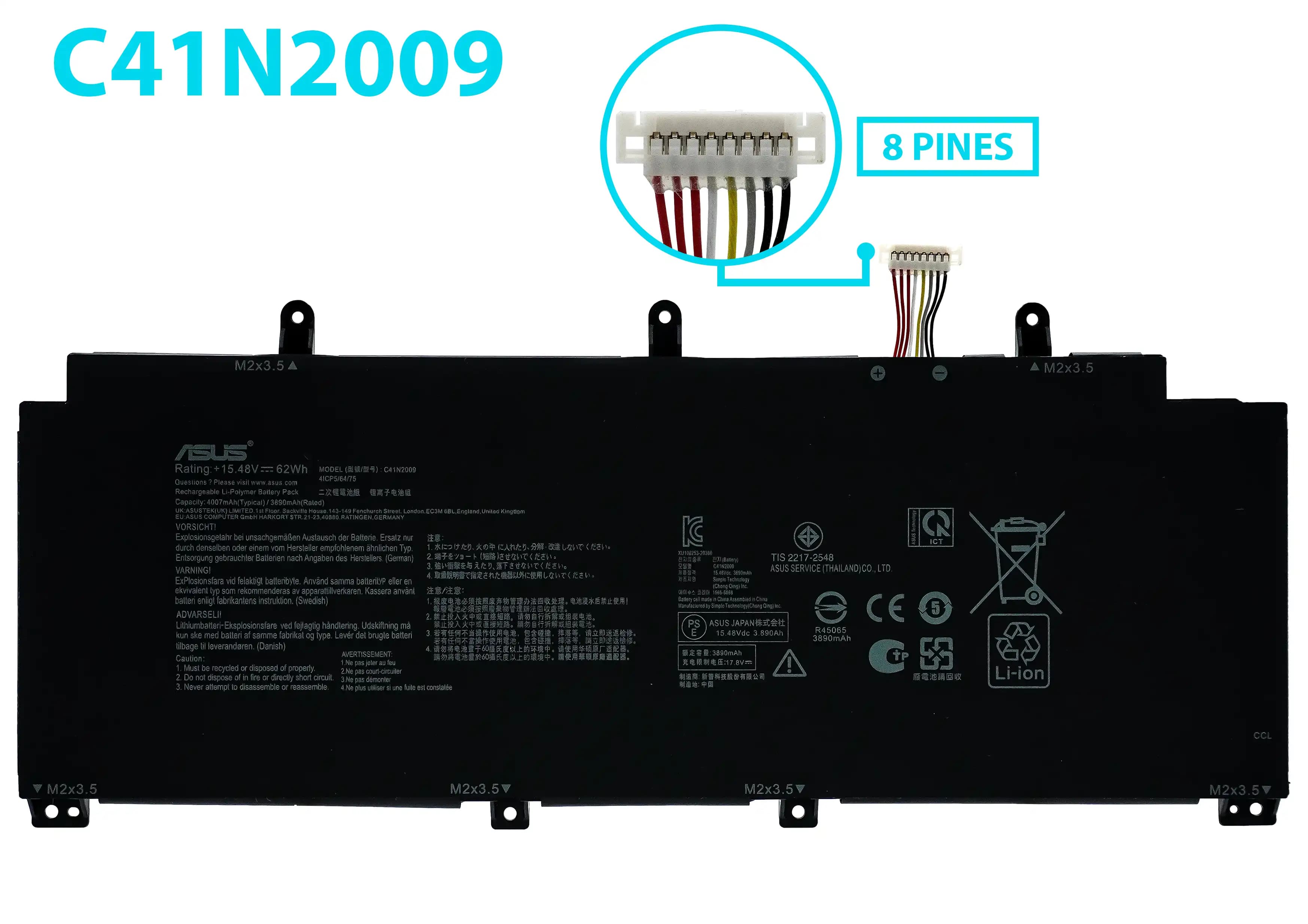 BATERIA ASUS C41N2009 INTERNA *ORIGINAL* — imagen 1