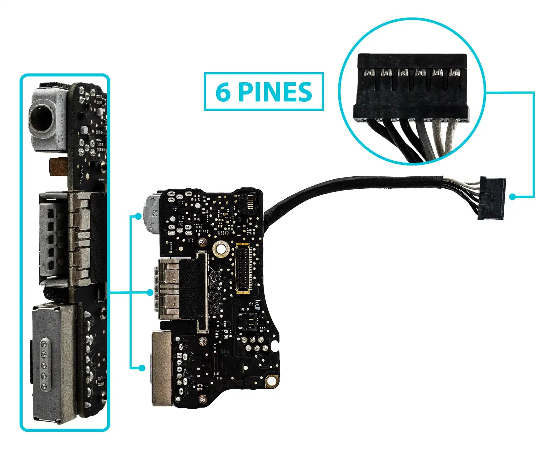 PIN DE CARGA DC JACK MAC APPLE A1466 EMC 3178 — imagen 1