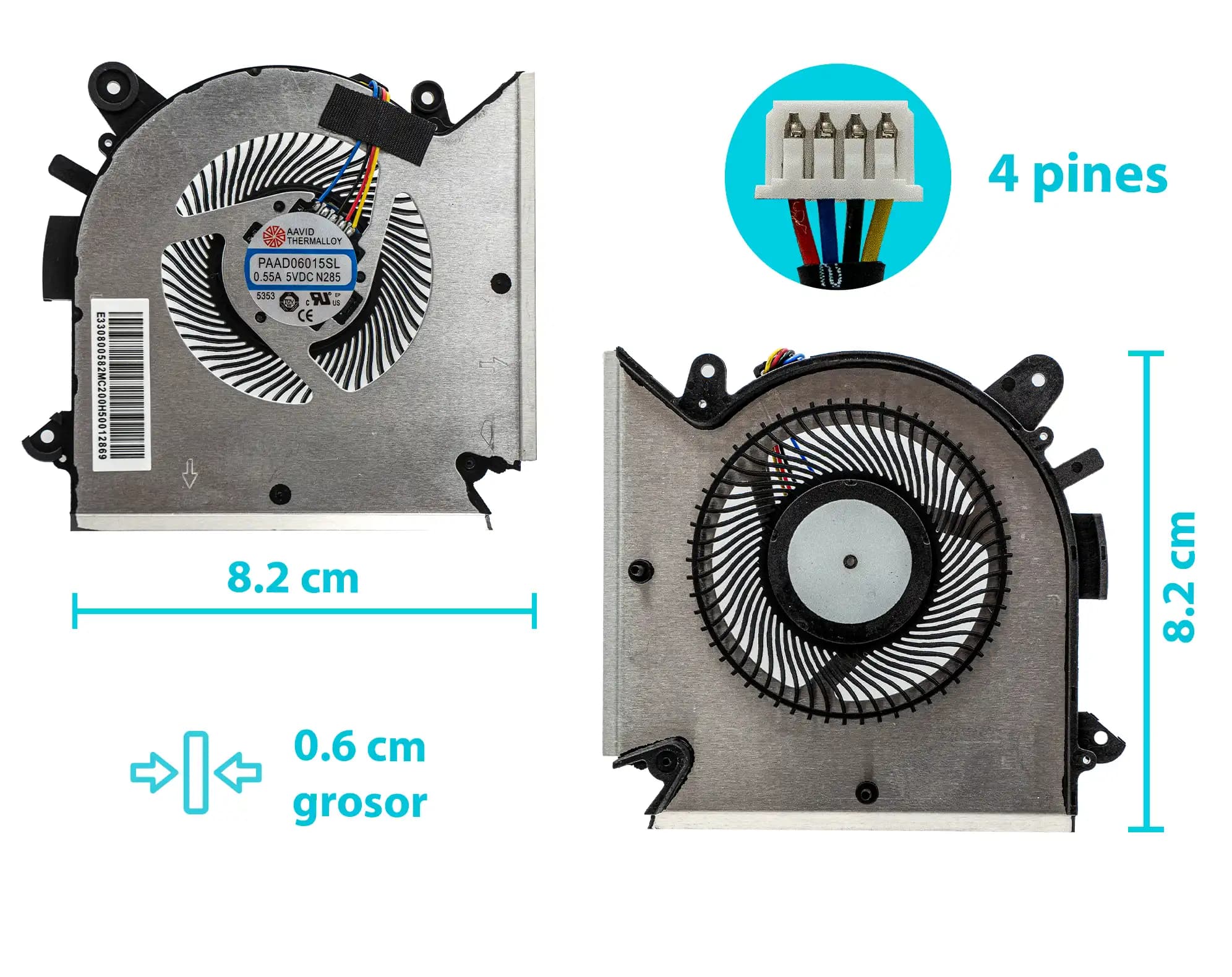 COOLER MSI GF63 MS-16R1 MS-16R2 GF63 GF65 SERIES (4 LINES) — imagen 1