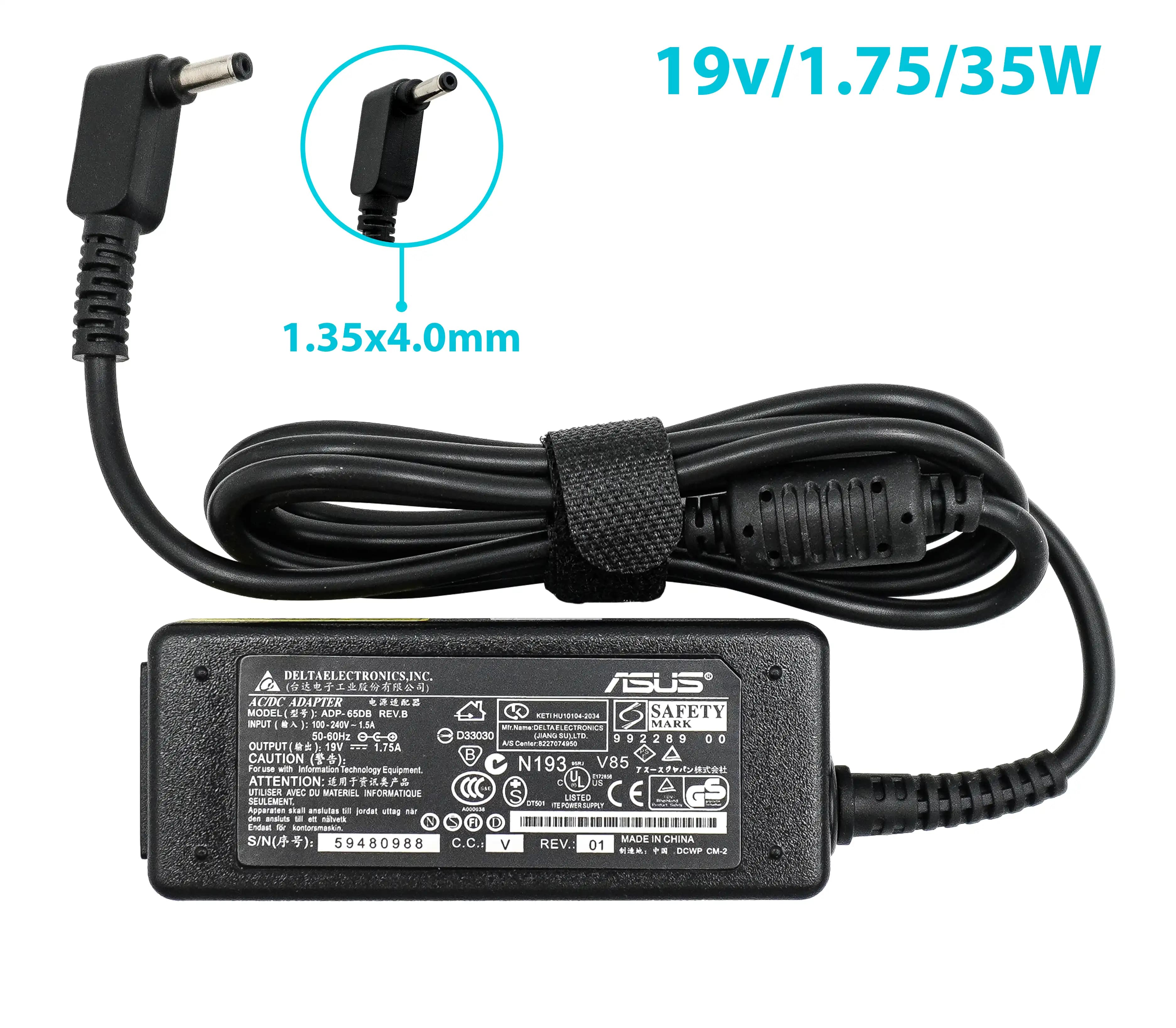 CARGADOR ASUS 19v/1.75/35W/1.35x4.0mm PLUG DELGADO *HC* — imagen 1