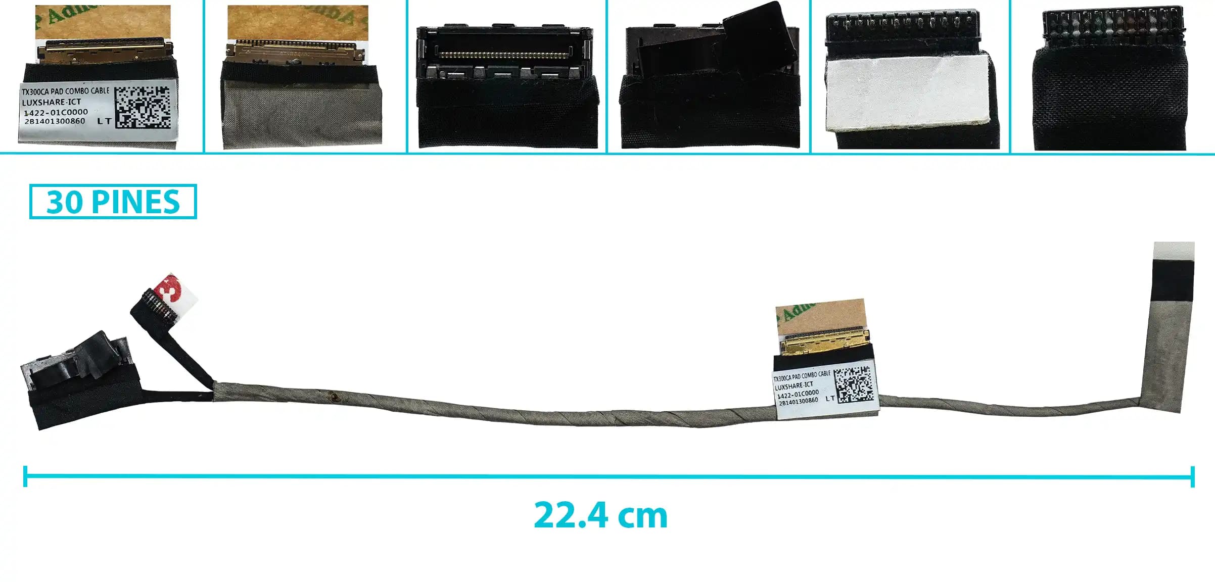 FLEX DE VIDEO ASUS TX300CA TX300 TX300C 1422-01C000 30 PINES — imagen 1