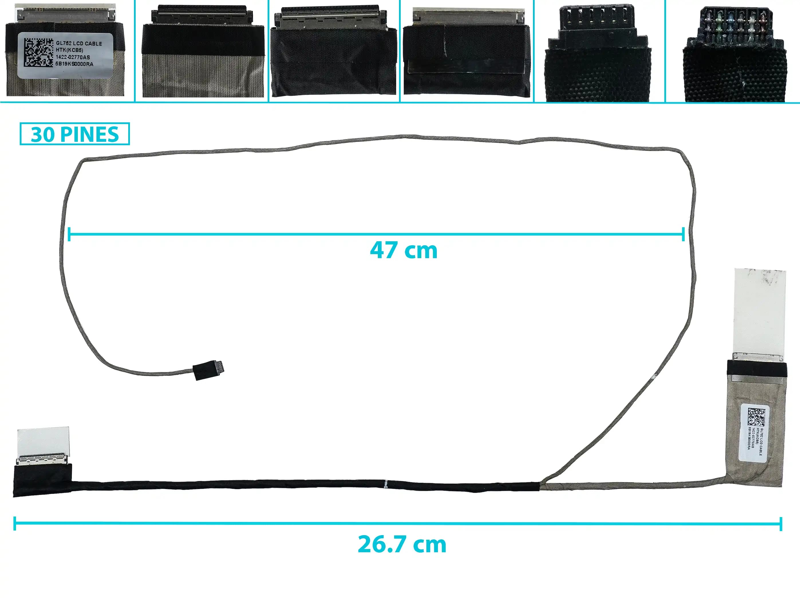 FLEX DE VIDEO ASUS ROG GL752 GL752V GL752VW GL753 1422-02770AS 30 PINES — imagen 1